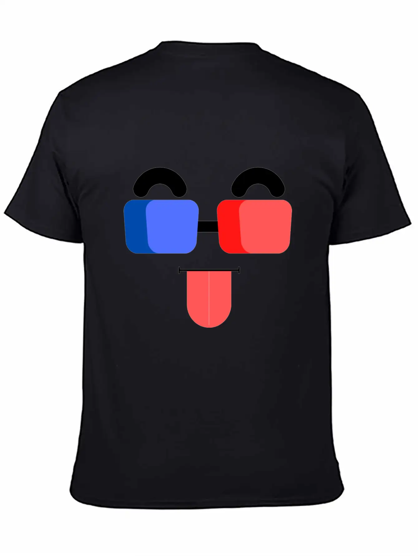 3D Glass Face Unisex Casual T-Shirt – Clean Design For Daily Comfort