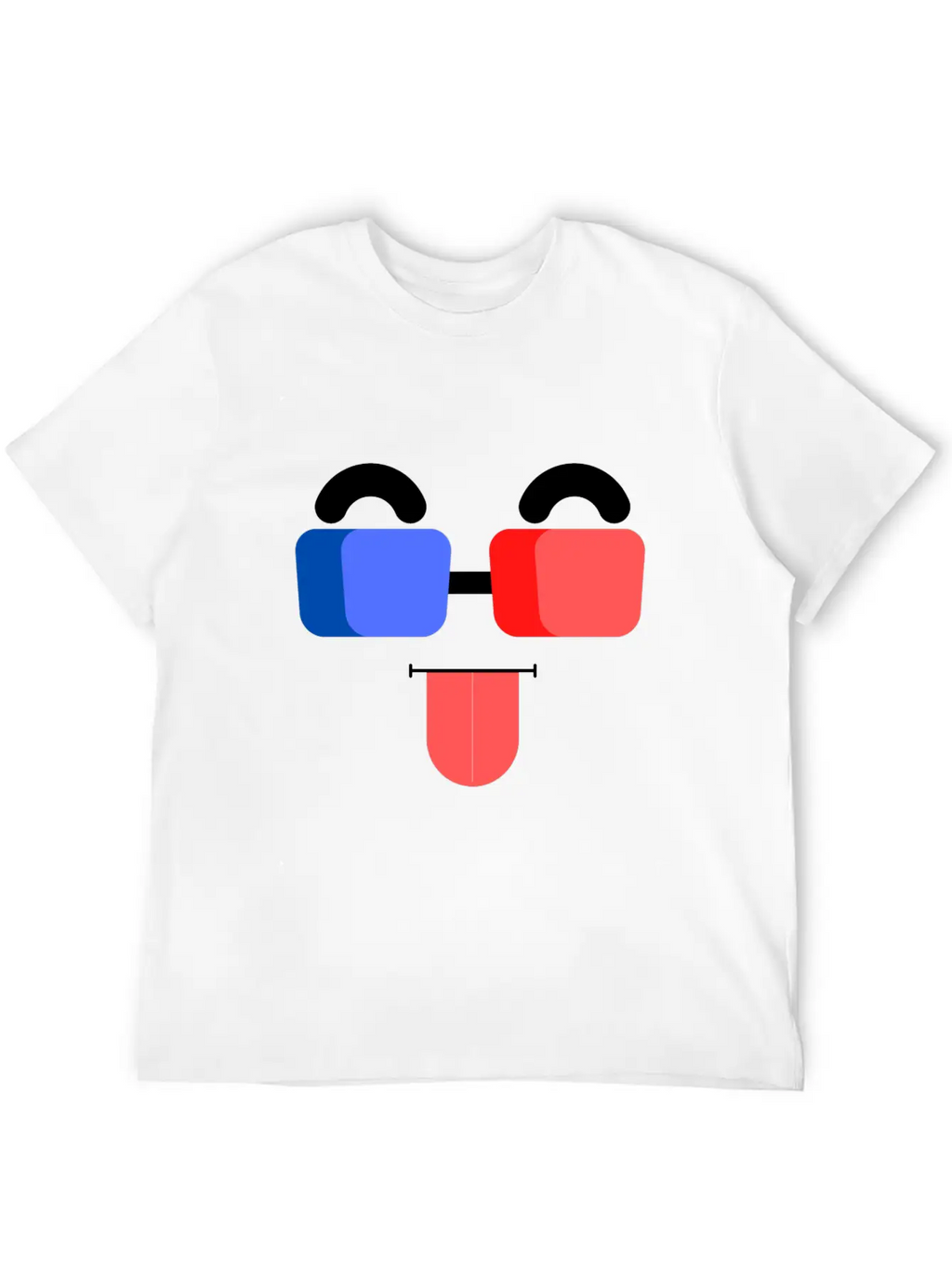 3D Glass Face Unisex Casual T-Shirt – Clean Design For Daily Comfort