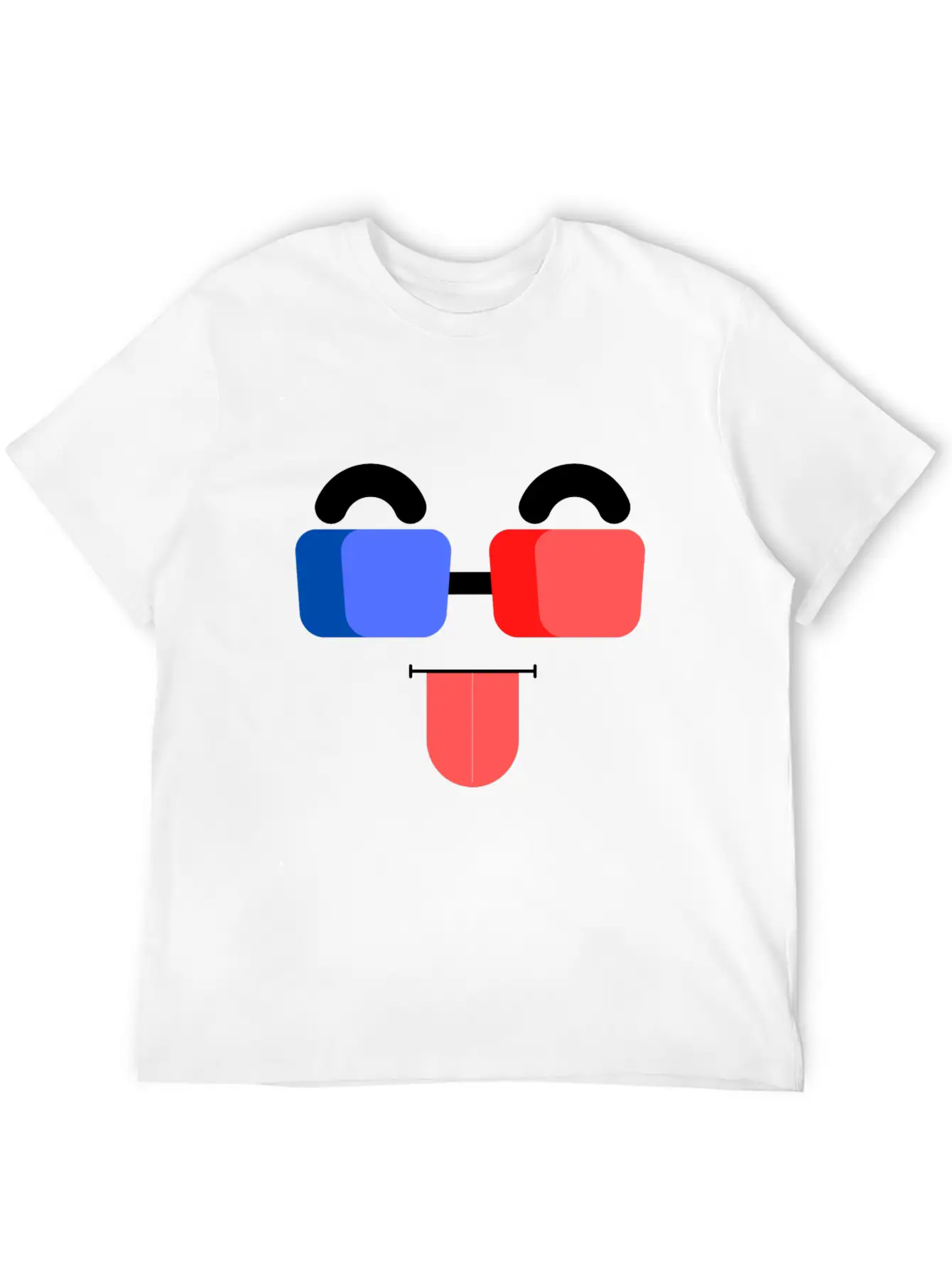 3D Glass Face Unisex Casual T-Shirt – Clean Design For Daily Comfort