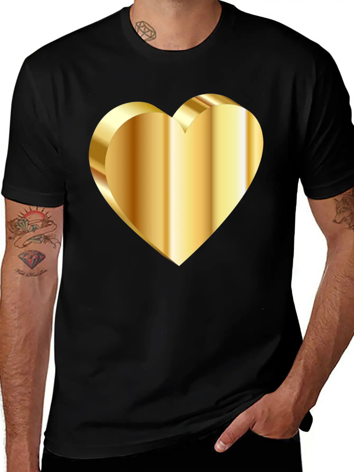 3D Heart Unisex Casual T-Shirt – Clean Design For Daily Comfort