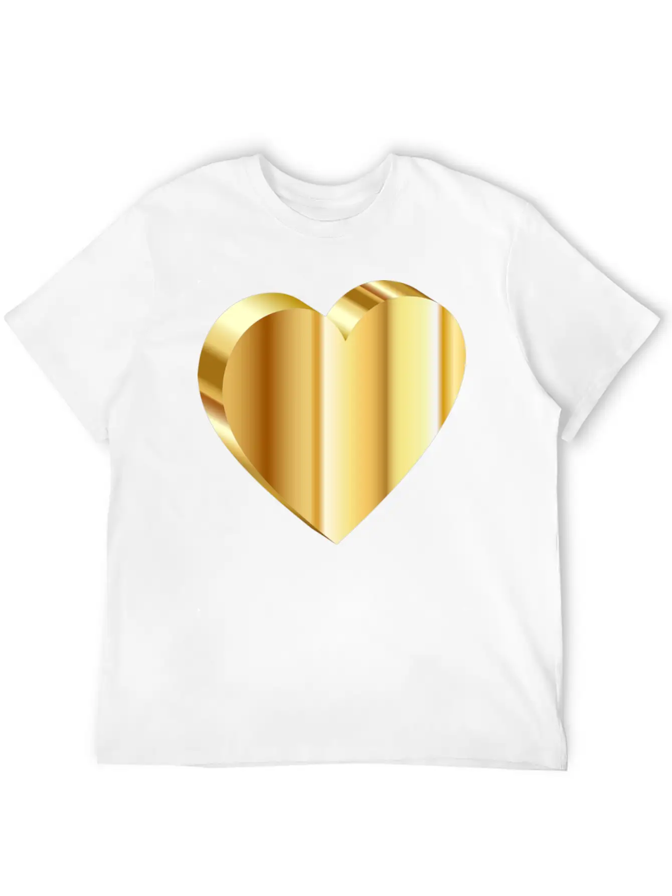 3D Heart Unisex Casual T-Shirt – Clean Design For Daily Comfort