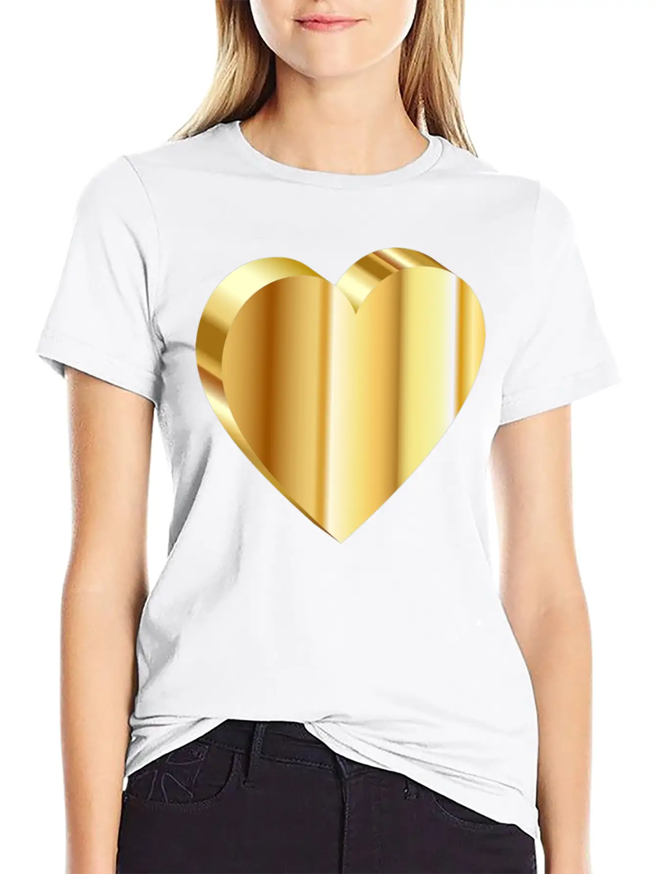 3D Heart Unisex Casual T-Shirt – Clean Design For Daily Comfort