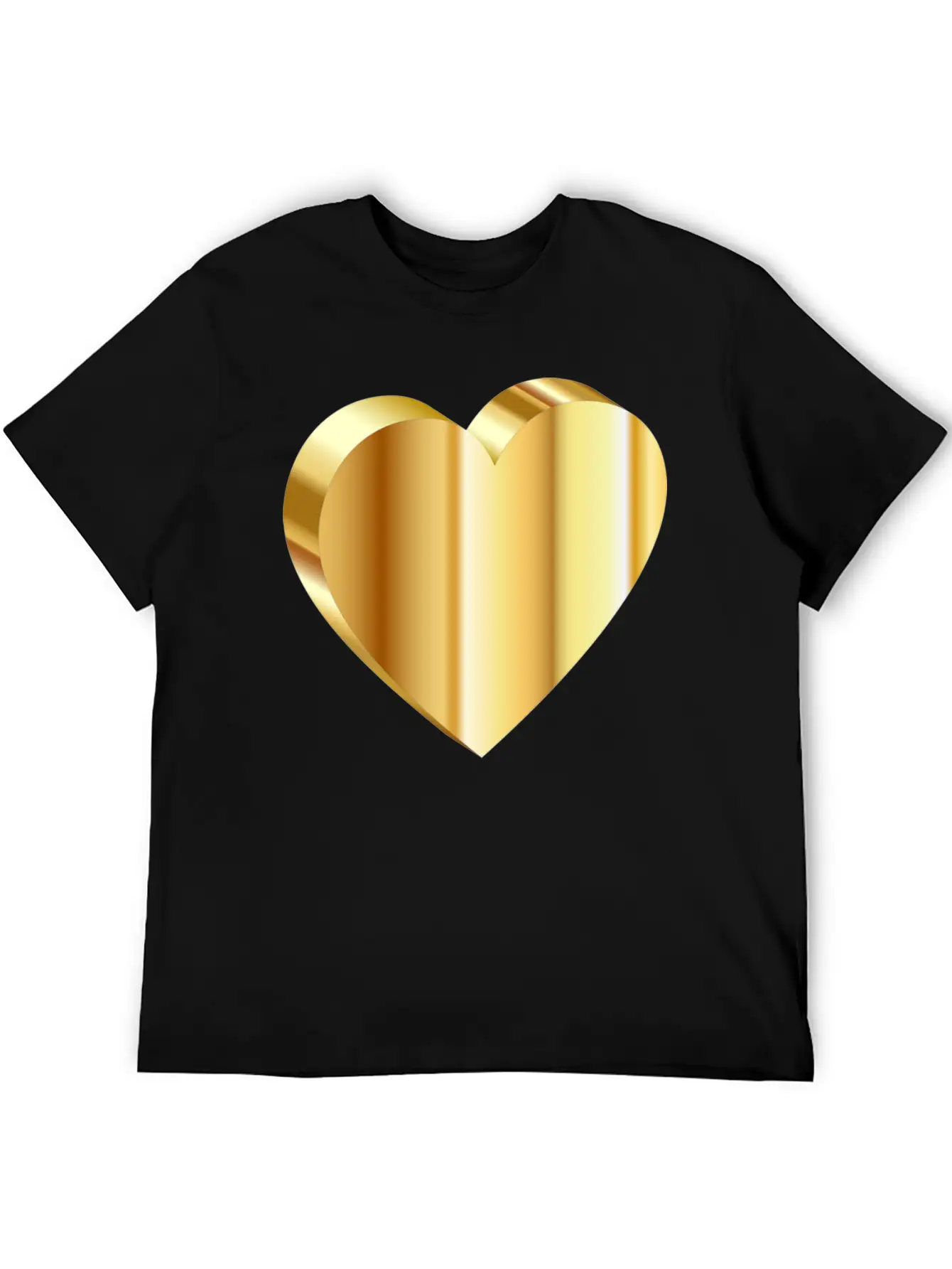 3D Heart Unisex Casual T-Shirt – Clean Design For Daily Comfort
