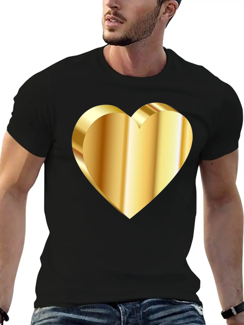 3D Heart Unisex Casual T-Shirt – Clean Design For Daily Comfort