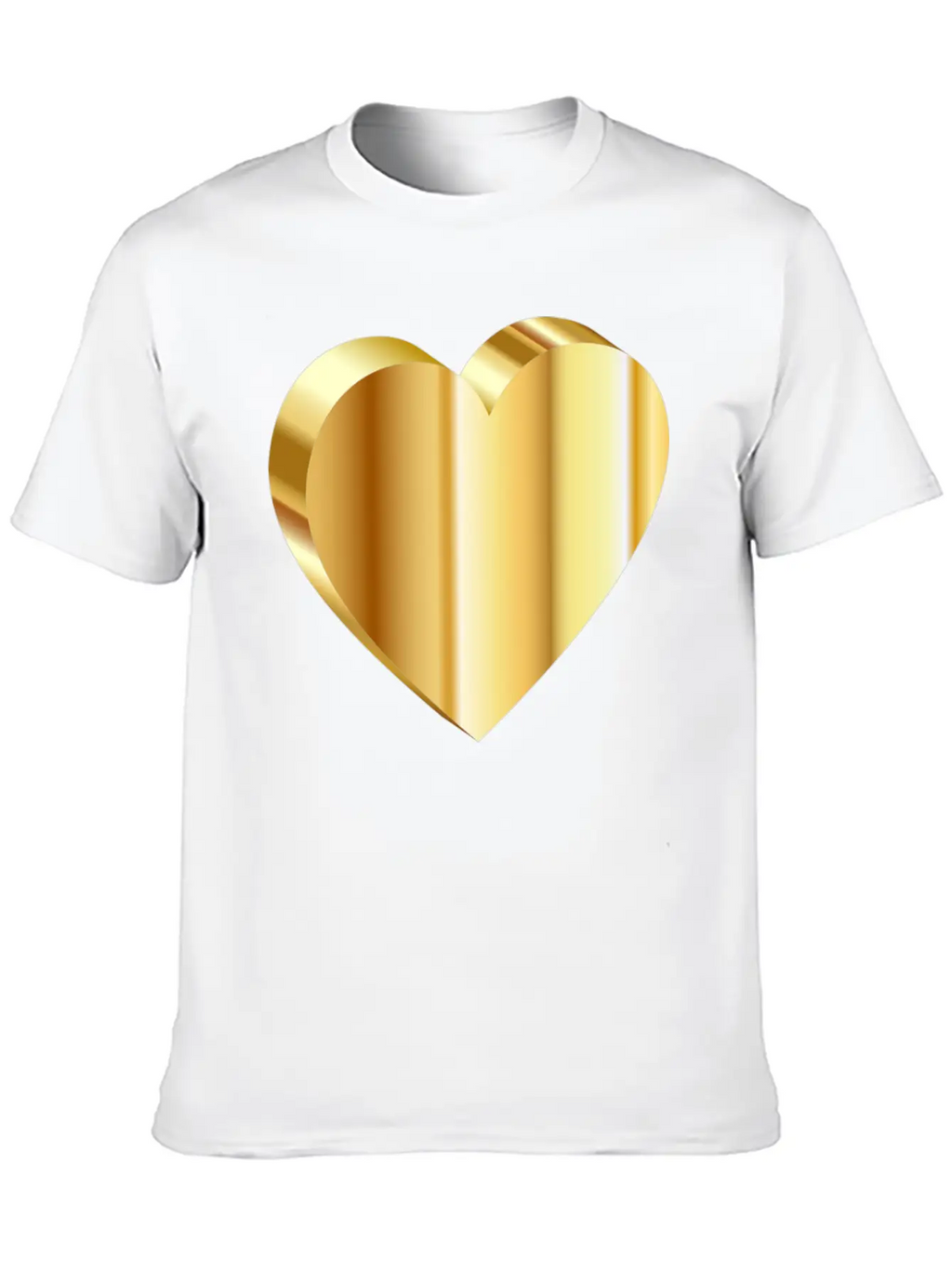 3D Heart Unisex Casual T-Shirt – Clean Design For Daily Comfort