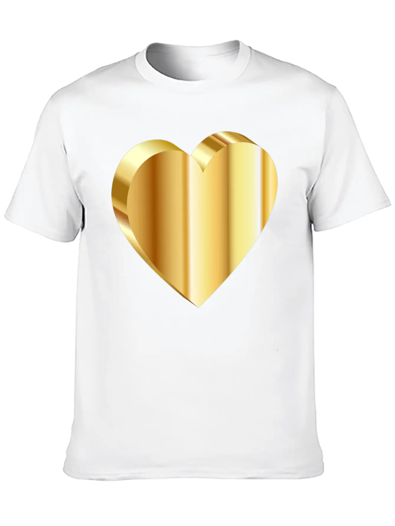 3D Heart Unisex Casual T-Shirt – Clean Design For Daily Comfort