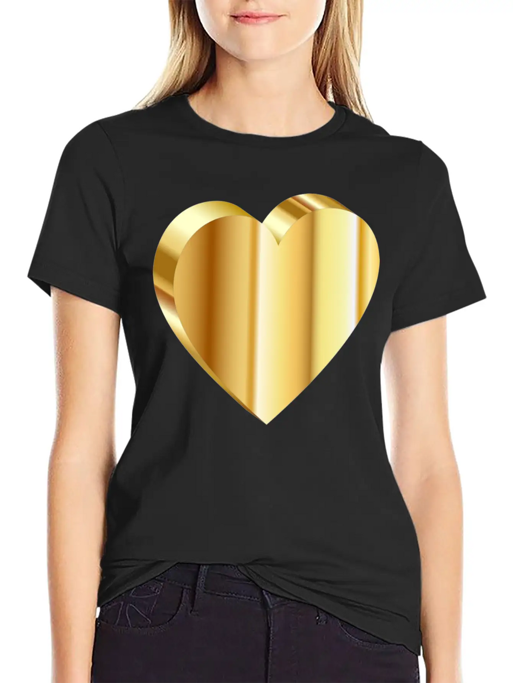 3D Heart Unisex Casual T-Shirt – Clean Design For Daily Comfort