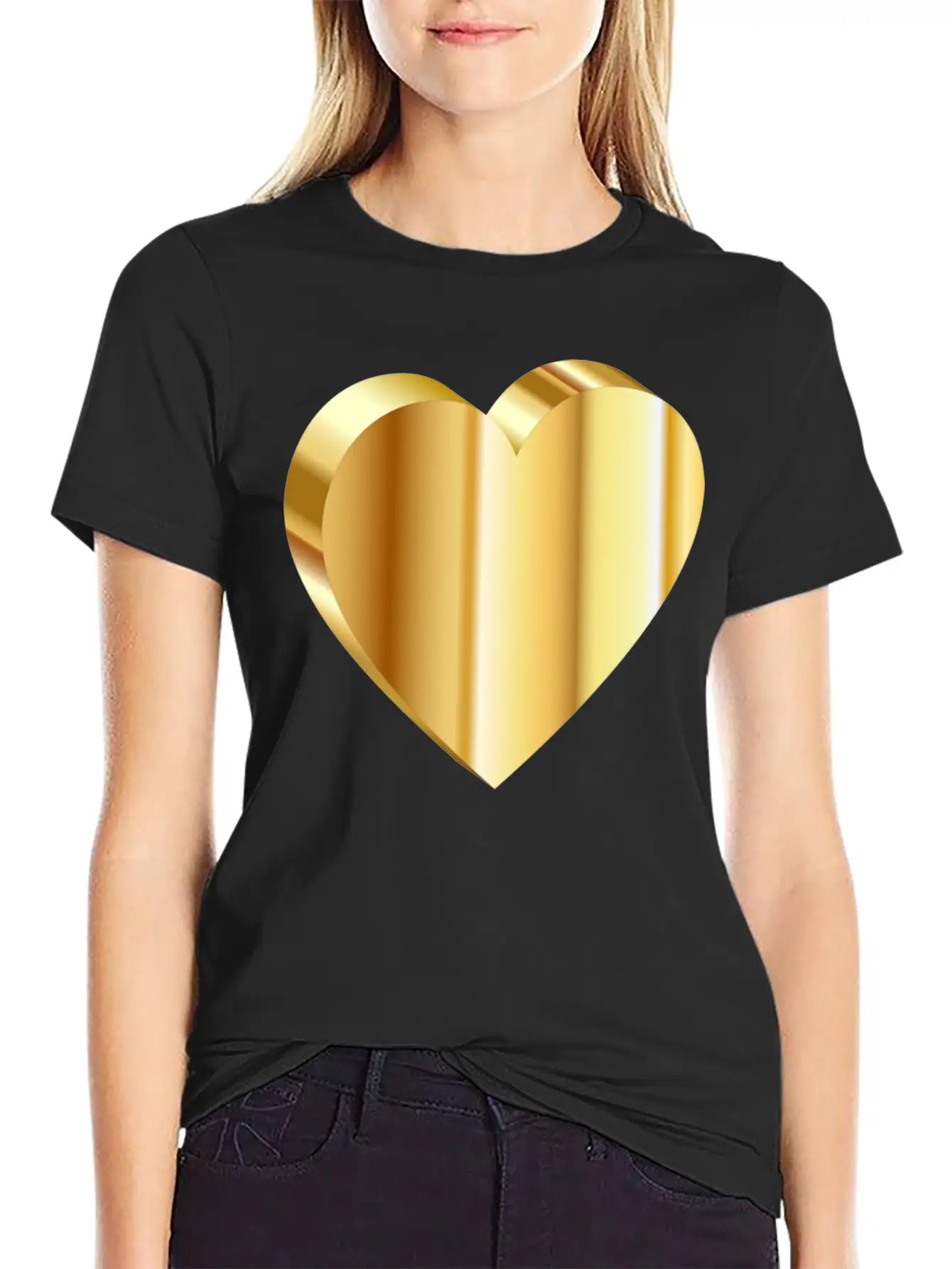 3D Heart Unisex Casual T-Shirt – Clean Design For Daily Comfort