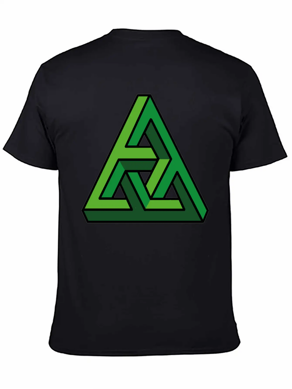 3D Illusion Green Breathable Graphic T-Shirt – Perfect For Casual Days