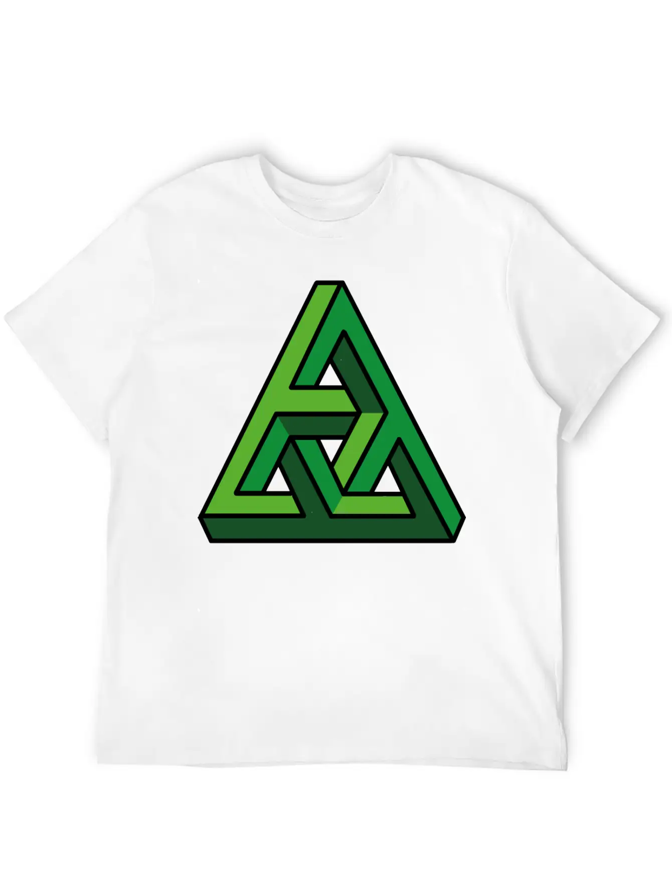 3D Illusion Green Breathable Graphic T-Shirt – Perfect For Casual Days