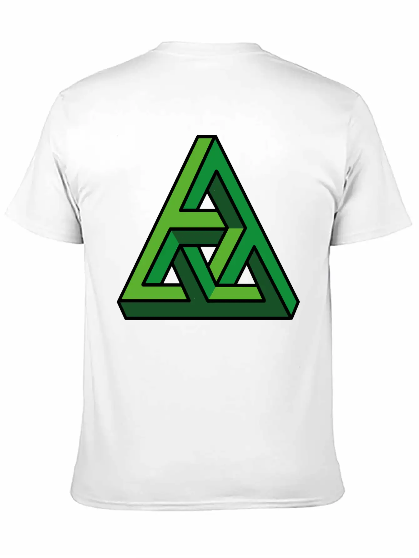 3D Illusion Green Breathable Graphic T-Shirt – Perfect For Casual Days