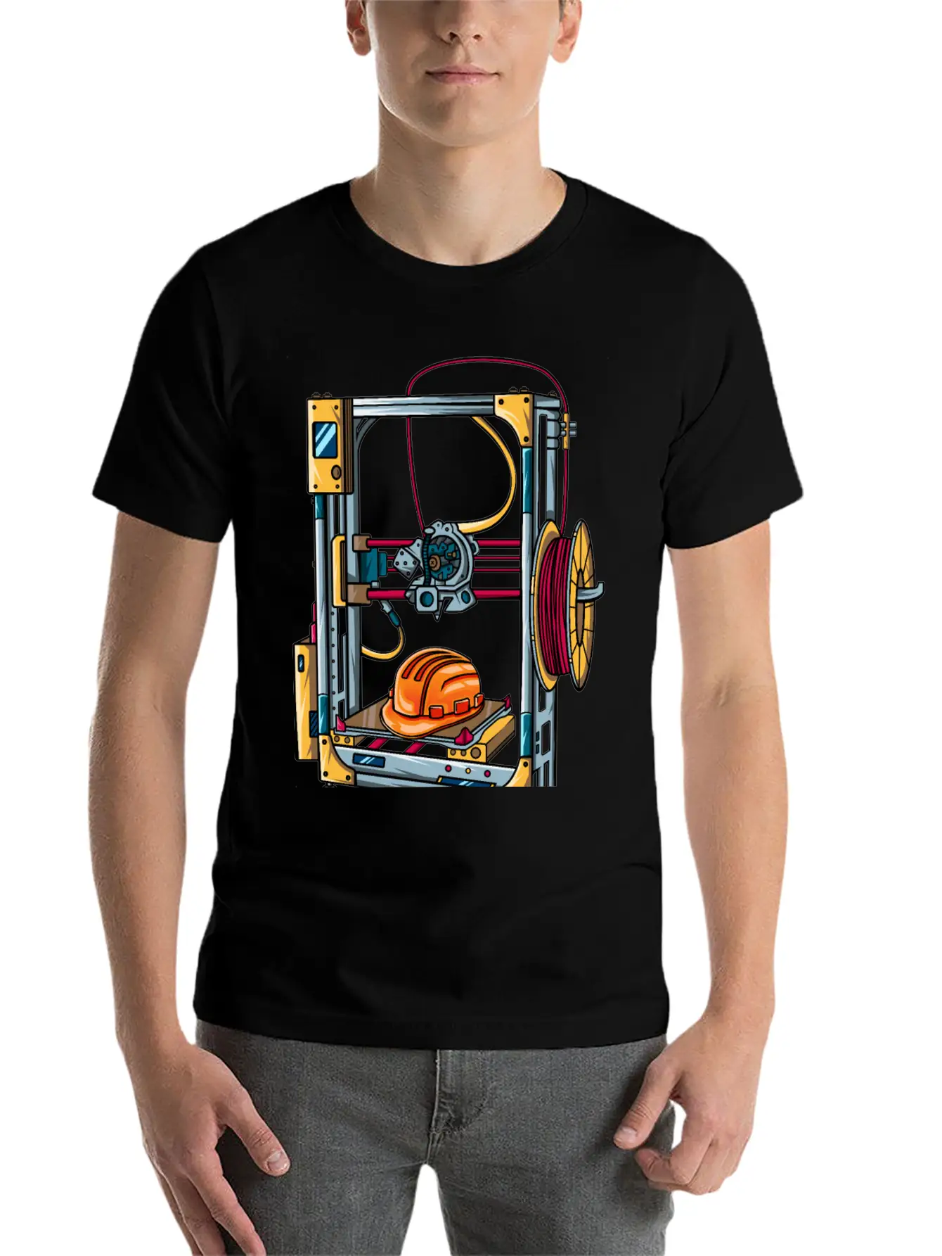 3D Printer #1 Made By Engineer Classic Crew Neck Graphic Tee – Everyday Minimal Look