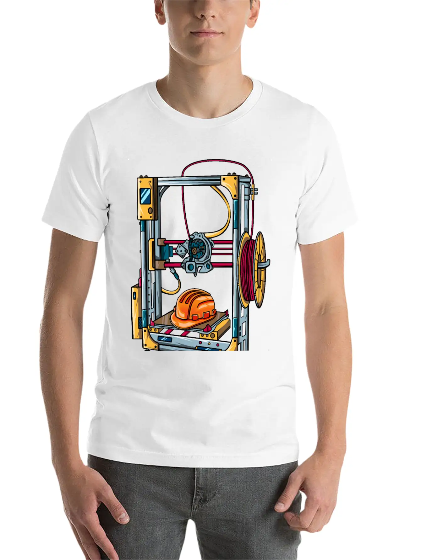 3D Printer #1 Made By Engineer Classic Crew Neck Graphic Tee – Everyday Minimal Look