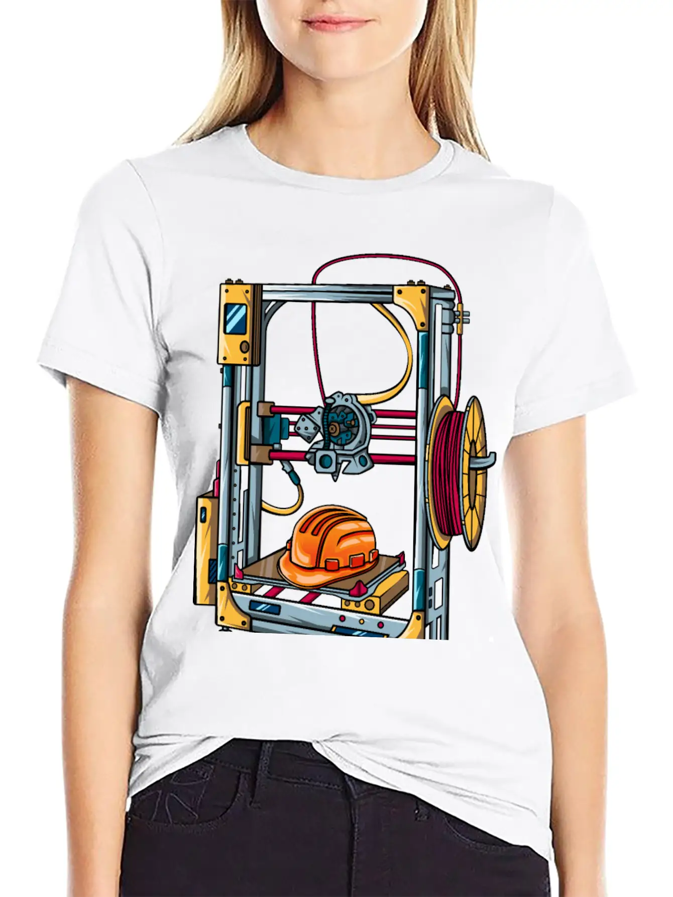3D Printer #1 Made By Engineer Classic Crew Neck Graphic Tee – Everyday Minimal Look