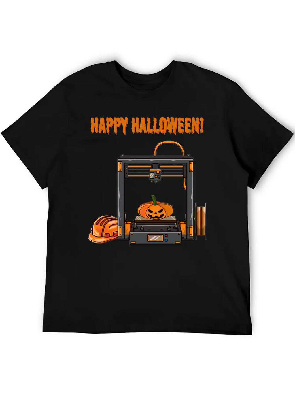 3D Printer #5 Halloween Edition Unisex Casual T-Shirt – Clean Design For Daily Comfort