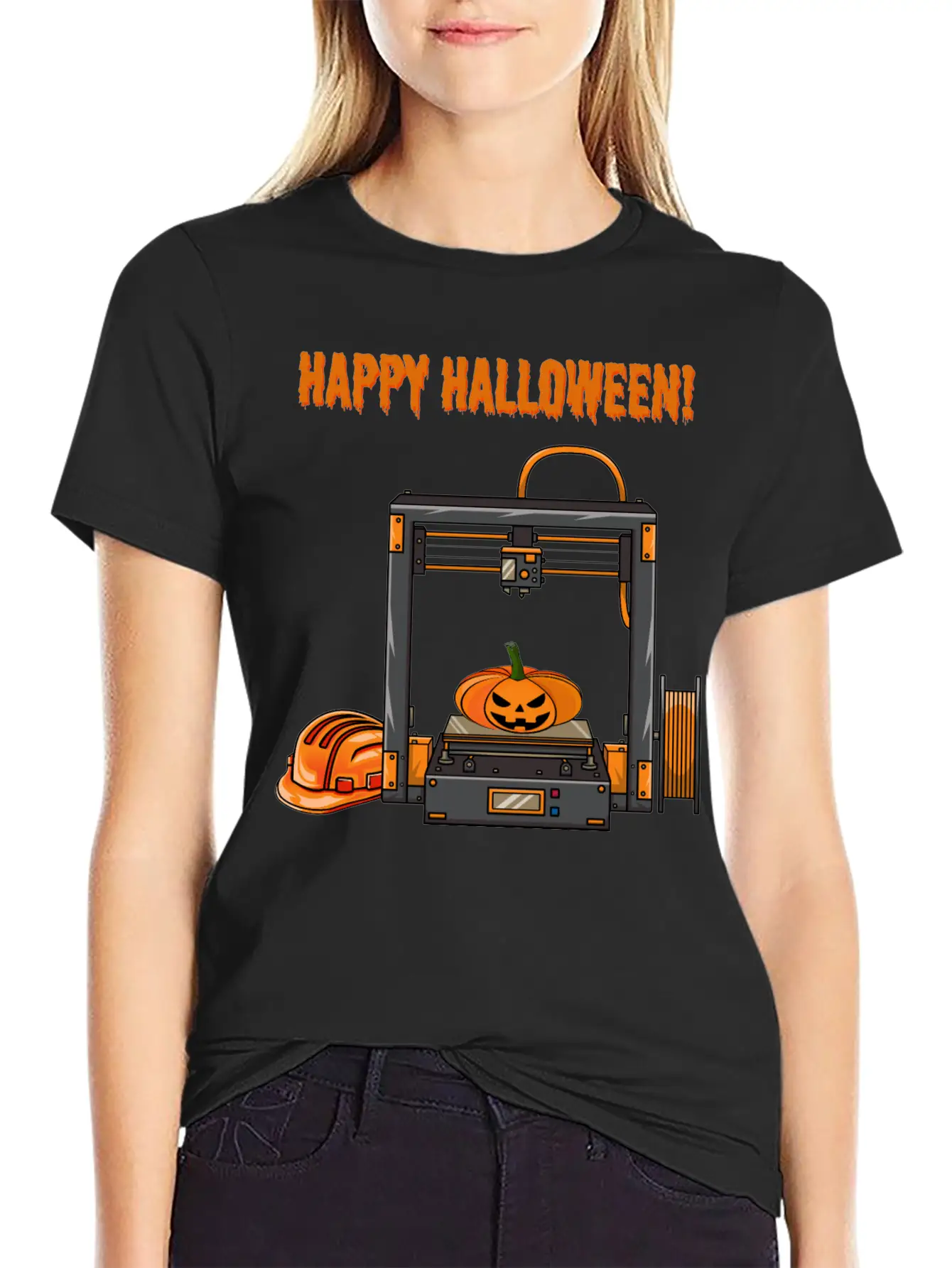3D Printer #5 Halloween Edition Unisex Casual T-Shirt – Clean Design For Daily Comfort