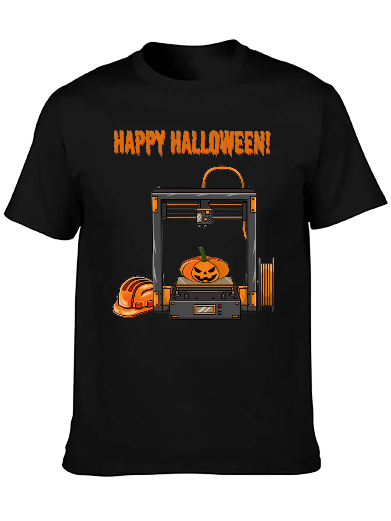 3D Printer #5 Halloween Edition Unisex Casual T-Shirt – Clean Design For Daily Comfort