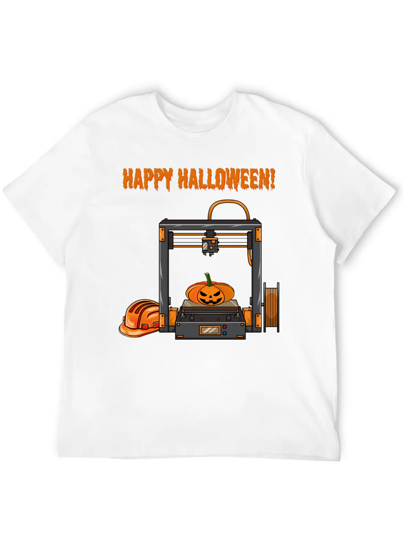 3D Printer #5 Halloween Edition Unisex Casual T-Shirt – Clean Design For Daily Comfort