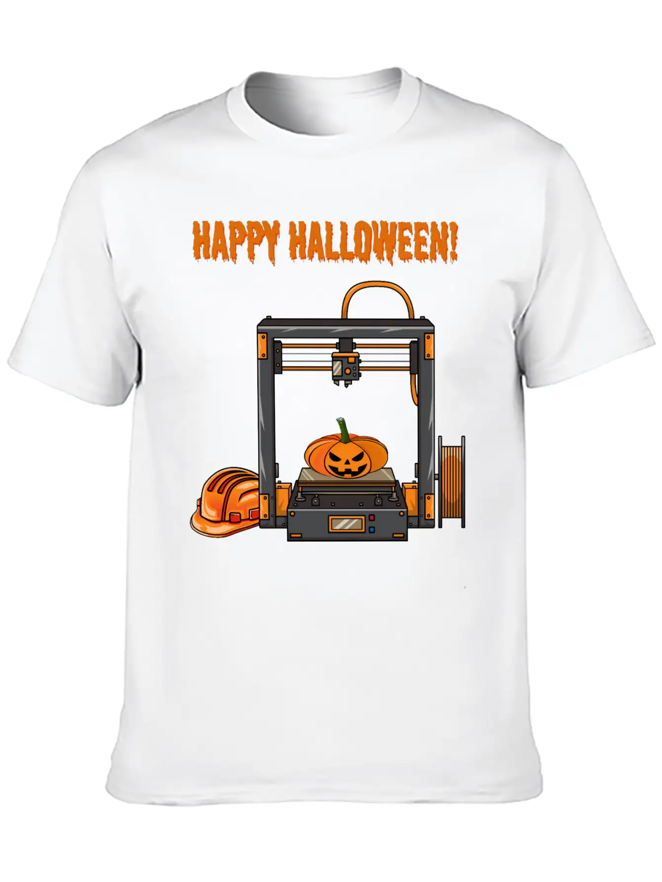 3D Printer #5 Halloween Edition Unisex Casual T-Shirt – Clean Design For Daily Comfort