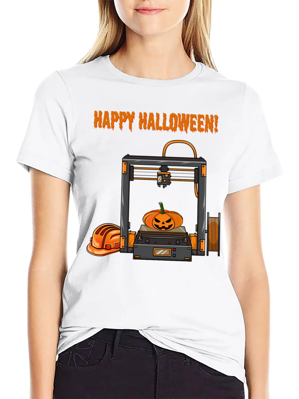 3D Printer #5 Halloween Edition Unisex Casual T-Shirt – Clean Design For Daily Comfort