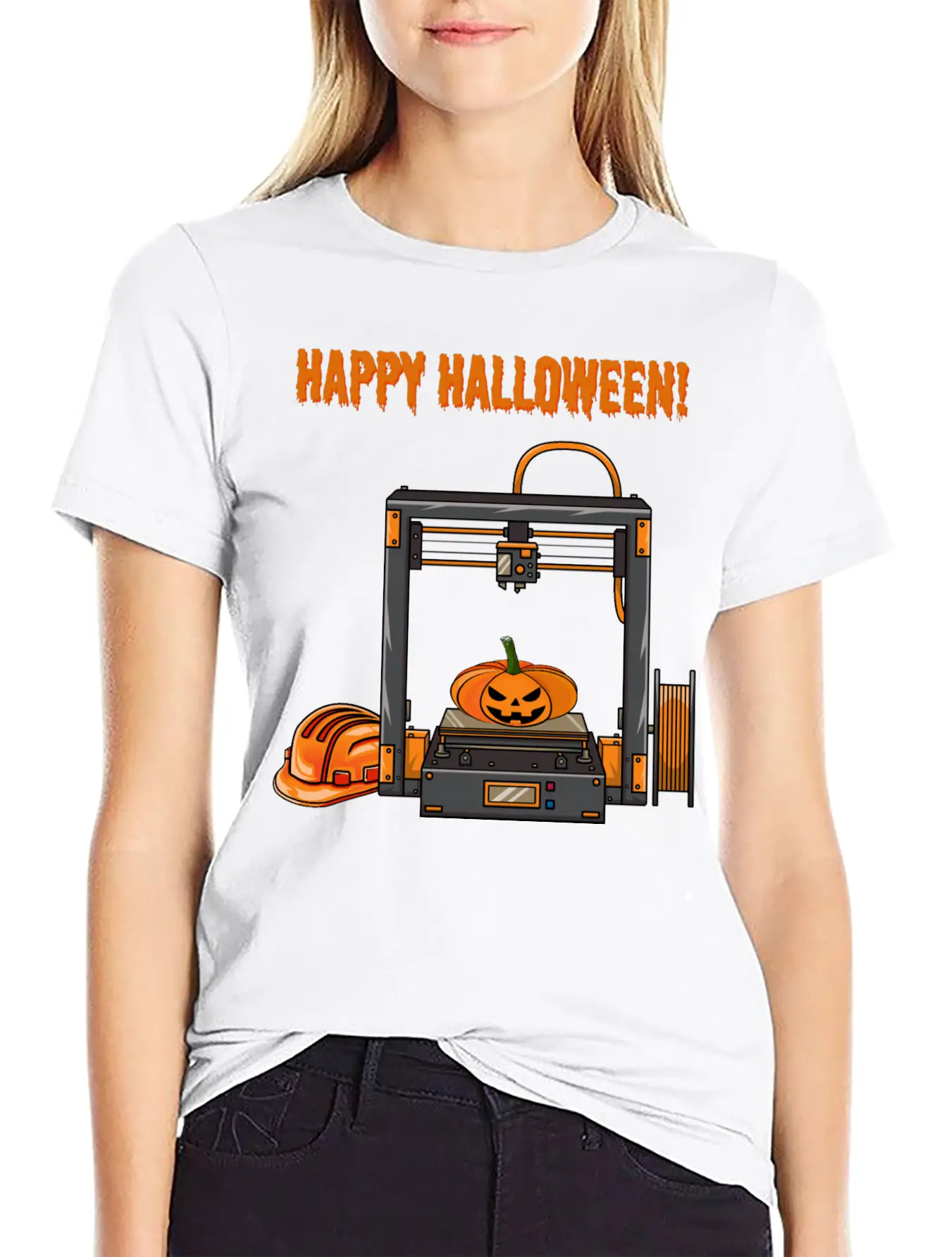 3D Printer #5 Halloween Edition Unisex Casual T-Shirt – Clean Design For Daily Comfort