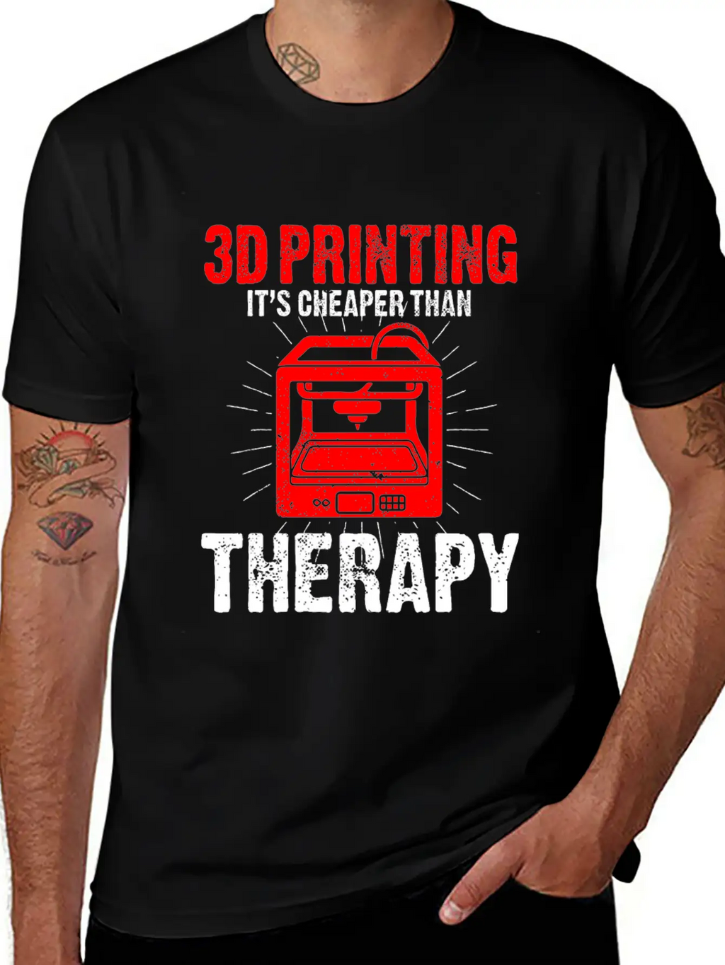 3D Printer Design For Nerds Who Produce 3D Unisex Cotton Tee – Relaxed Fit For Any Occasion