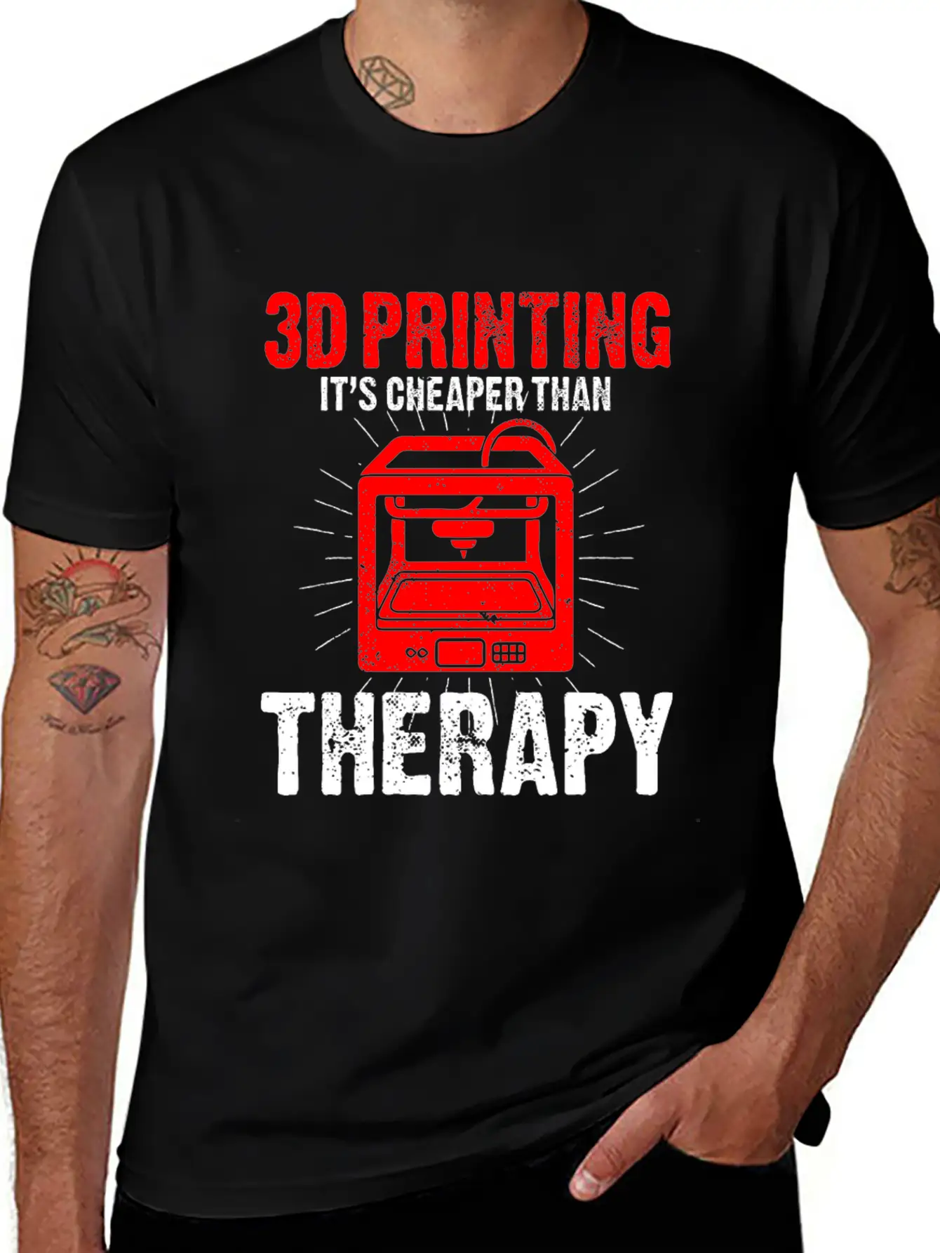 3D Printer Design For Nerds Who Produce 3D Unisex Cotton Tee – Relaxed Fit For Any Occasion