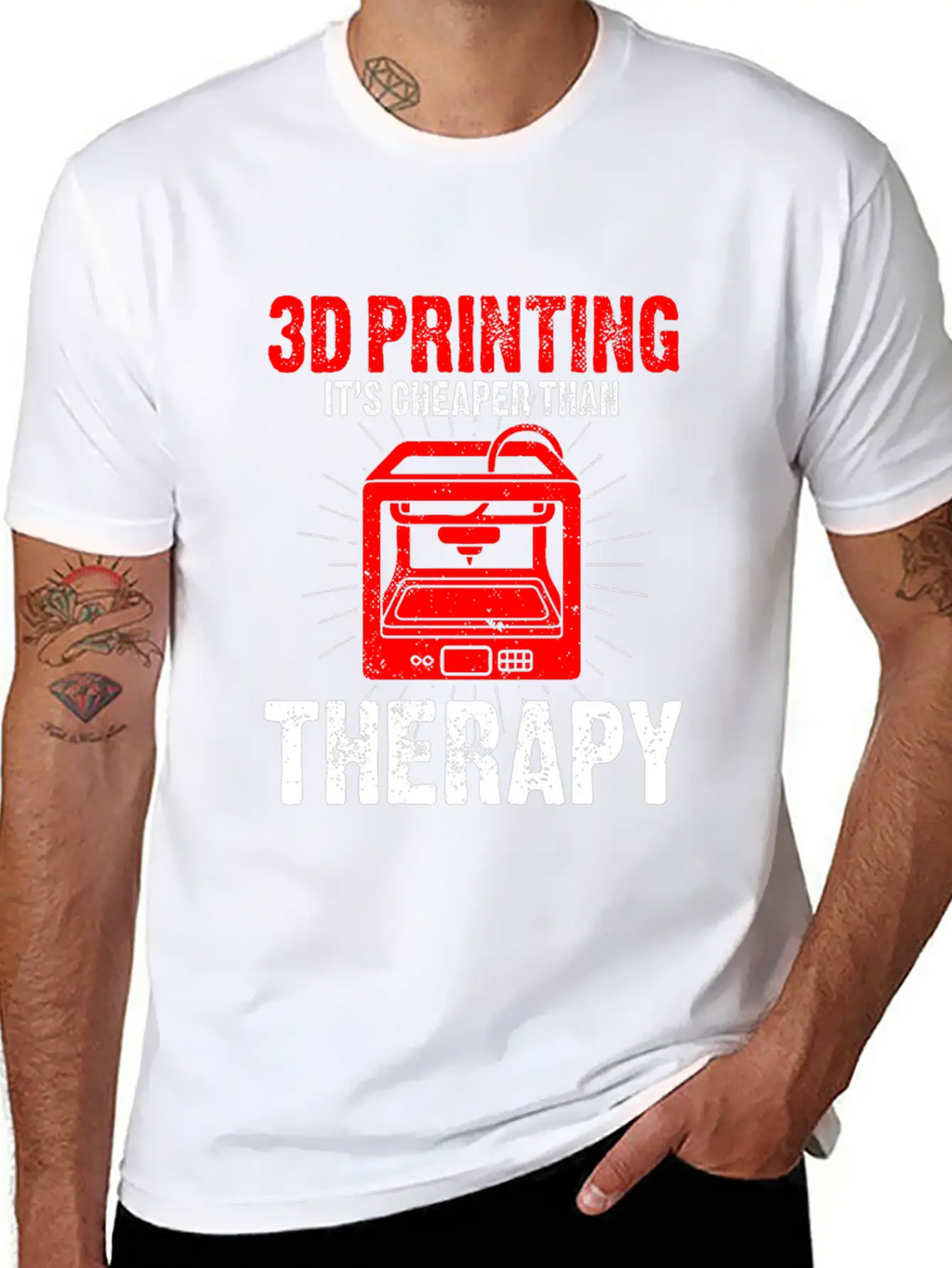 3D Printer Design For Nerds Who Produce 3D Unisex Cotton Tee – Relaxed Fit For Any Occasion