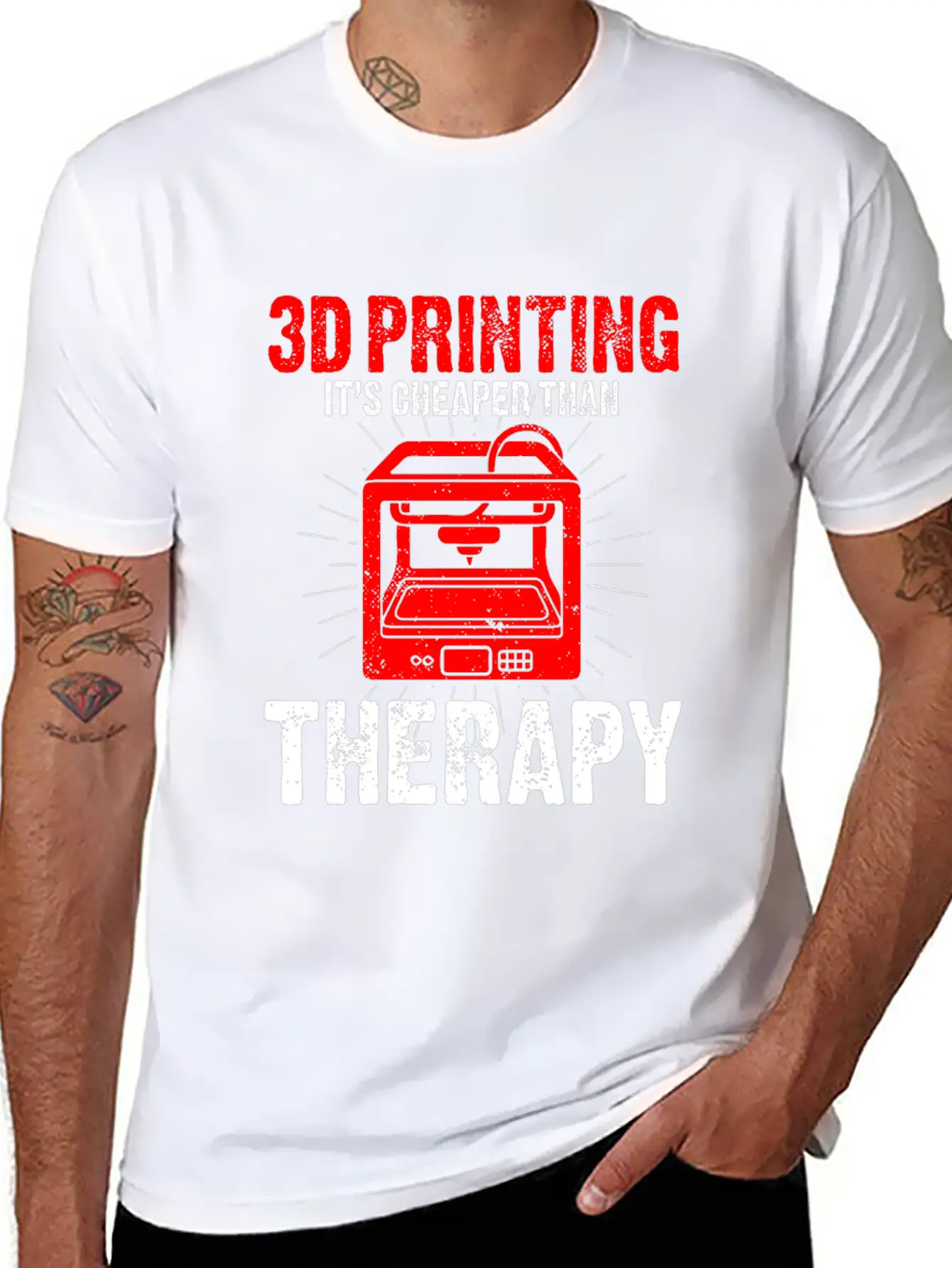 3D Printer Design For Nerds Who Produce 3D Unisex Cotton Tee – Relaxed Fit For Any Occasion