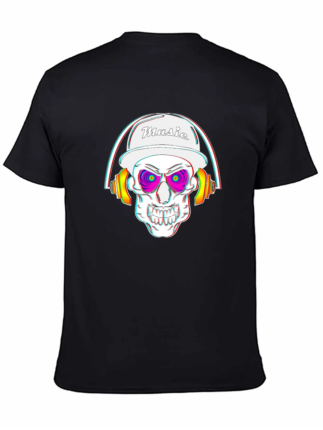 3D Skeleton Skull Bone Head Headphone Music Classic Cotton Tee – Unisex Comfort For Any Season