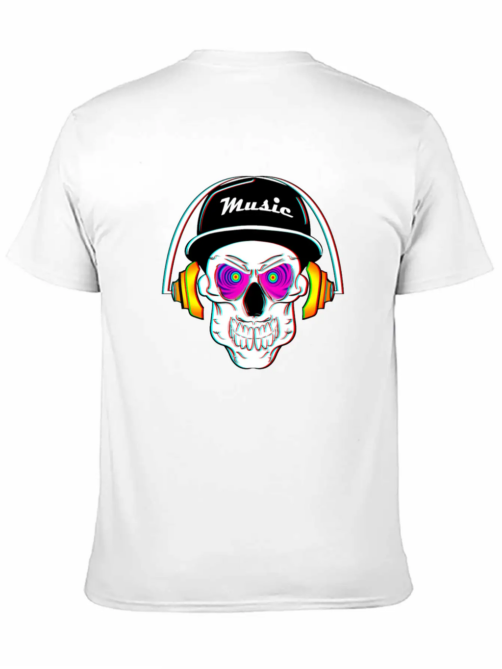 3D Skeleton Skull Bone Head Headphone Music Classic Cotton Tee – Unisex Comfort For Any Season