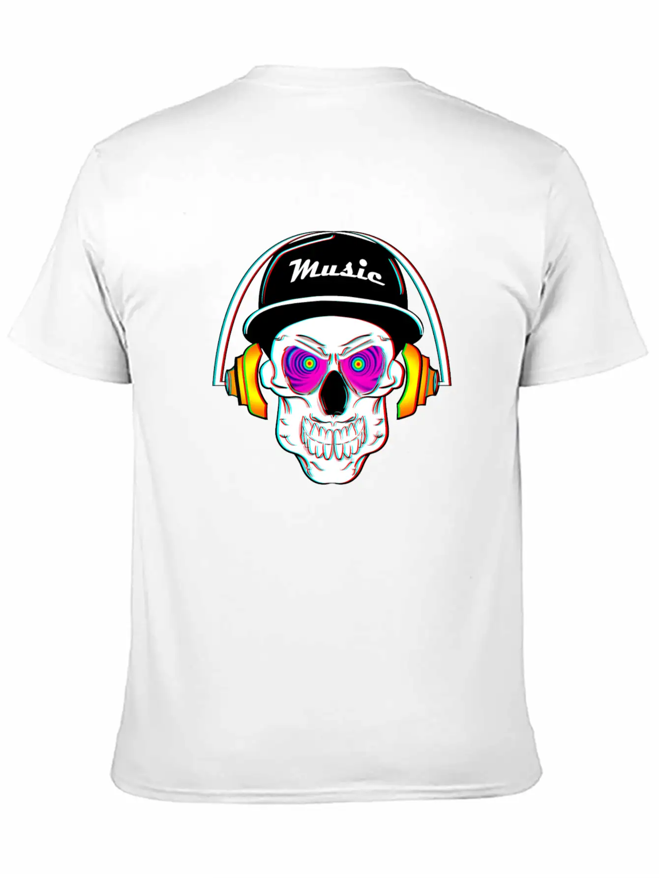 3D Skeleton Skull Bone Head Headphone Music Classic Cotton Tee – Unisex Comfort For Any Season