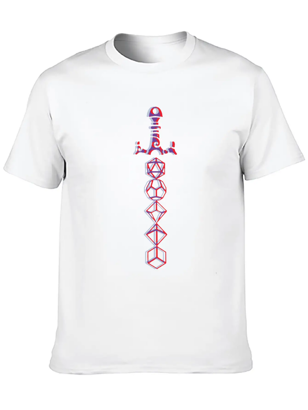 3D Sword Breathable Graphic T-Shirt – Perfect For Casual Days