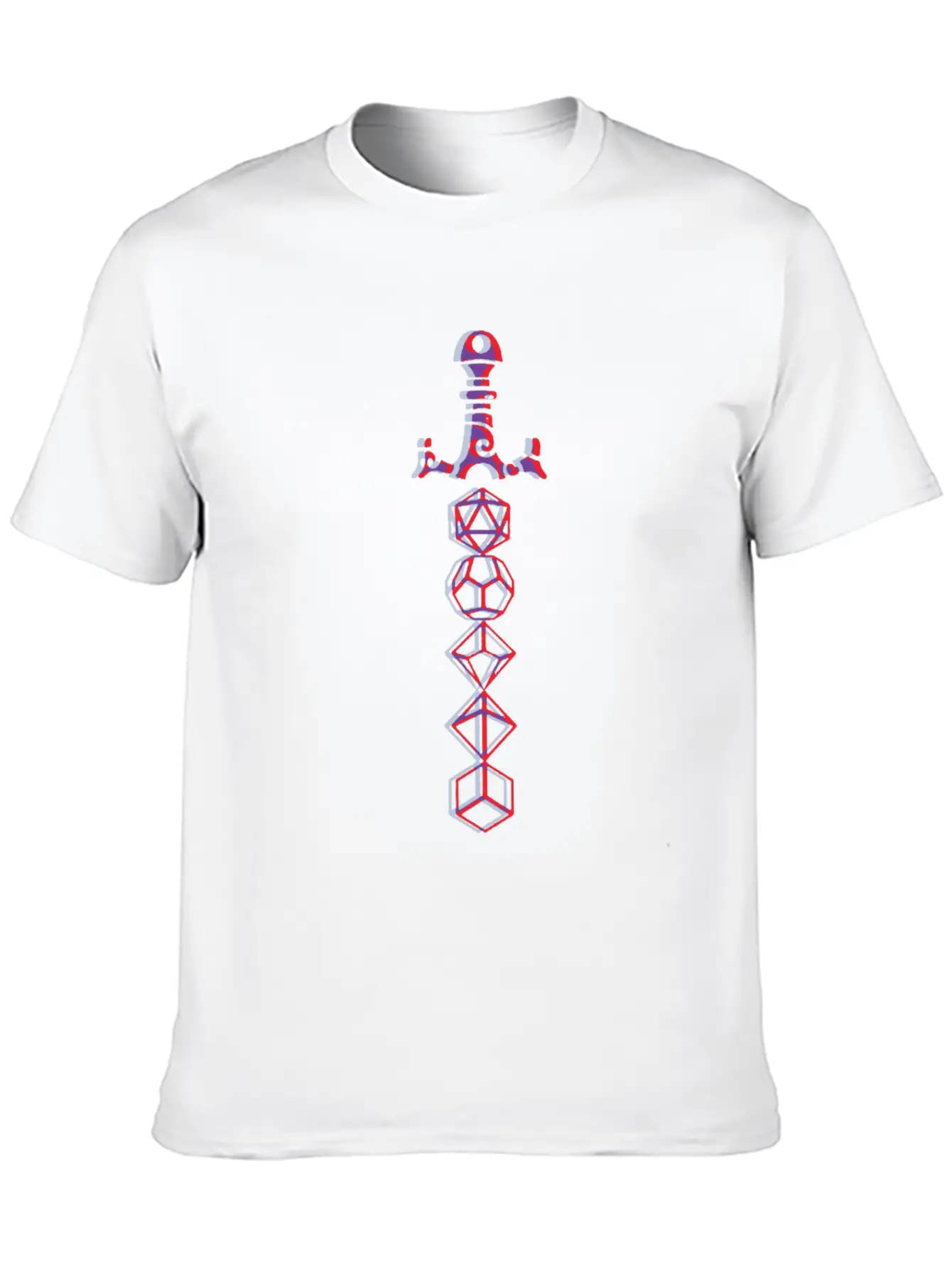 3D Sword Breathable Graphic T-Shirt – Perfect For Casual Days