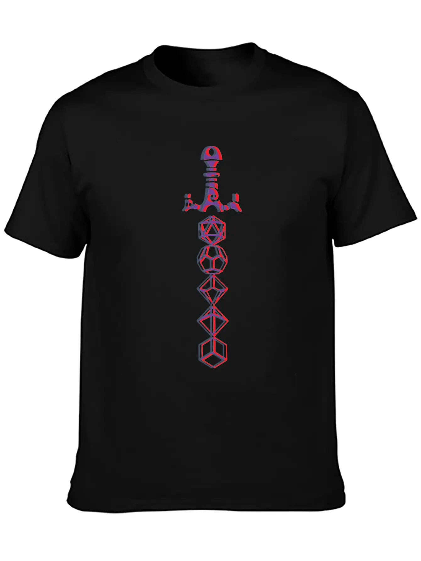 3D Sword Breathable Graphic T-Shirt – Perfect For Casual Days