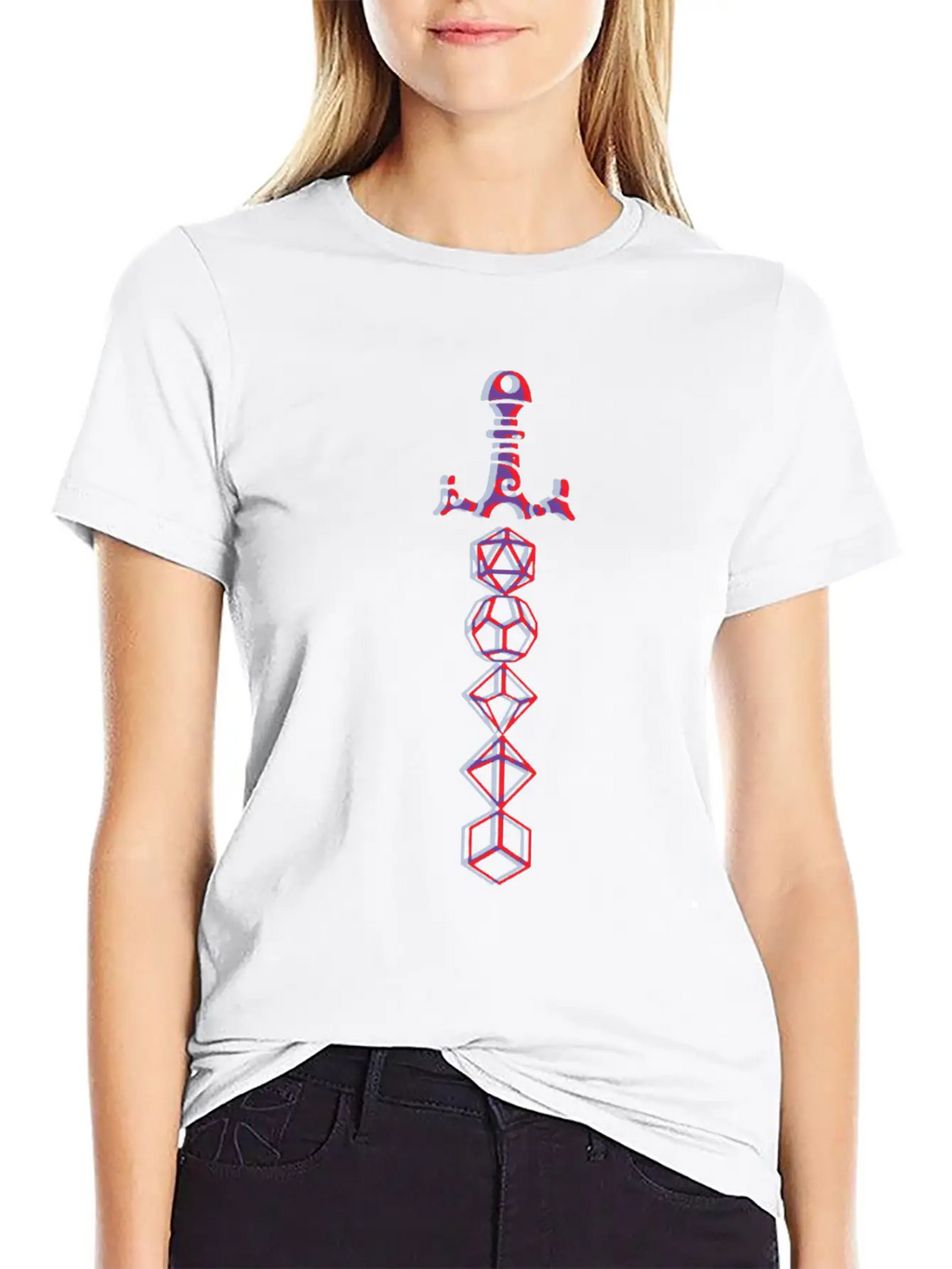 3D Sword Breathable Graphic T-Shirt – Perfect For Casual Days