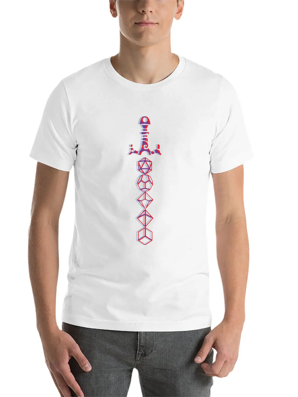 3D Sword Breathable Graphic T-Shirt – Perfect For Casual Days
