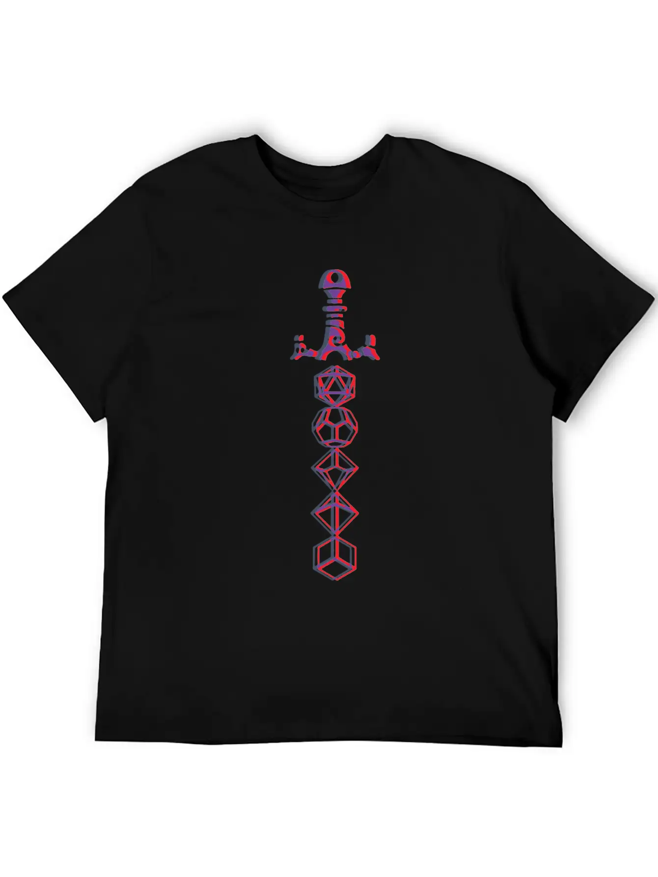 3D Sword Breathable Graphic T-Shirt – Perfect For Casual Days