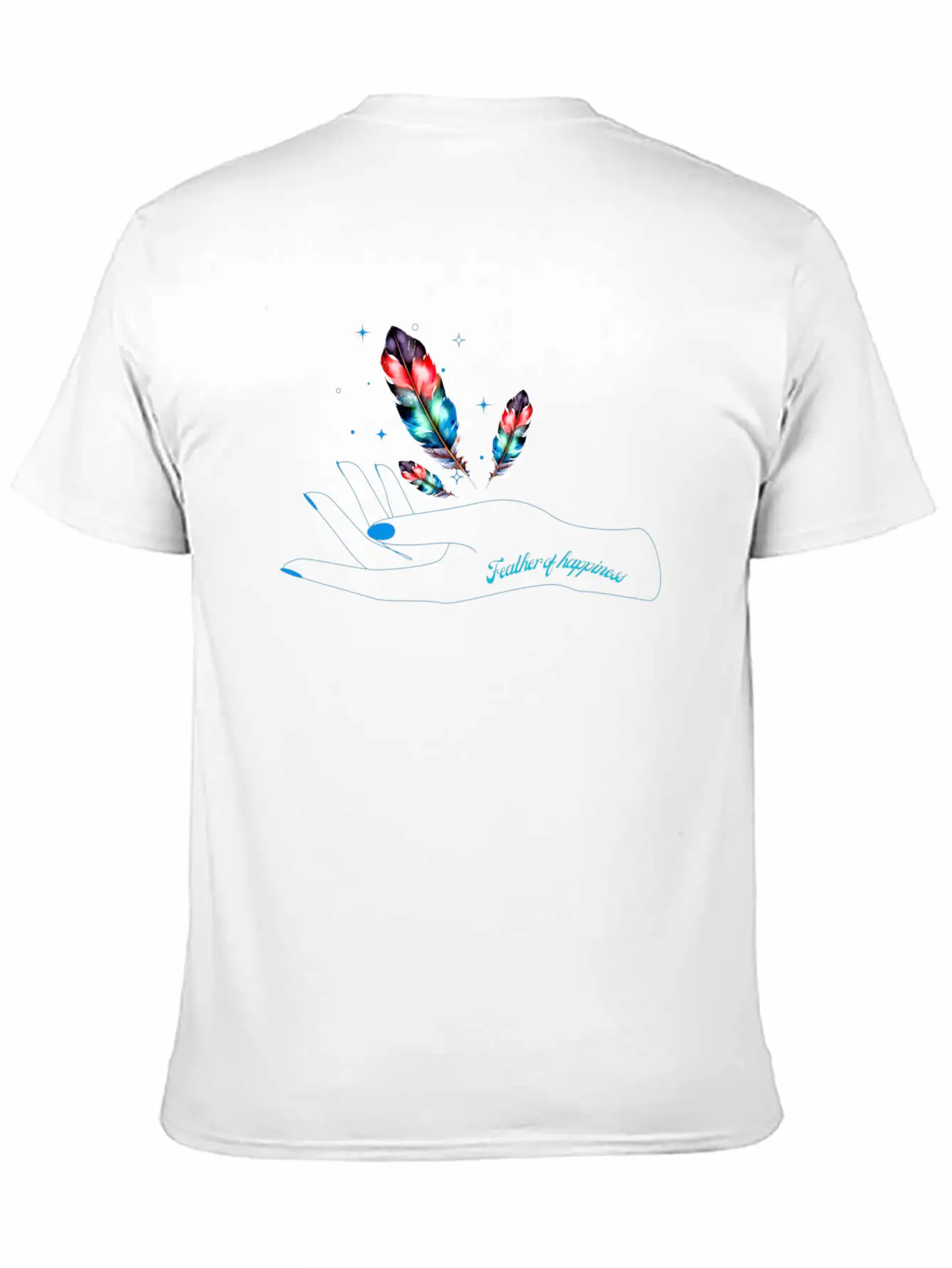 3Feather Of Happiness Unisex Cotton Tee – Relaxed Fit For Any Occasion