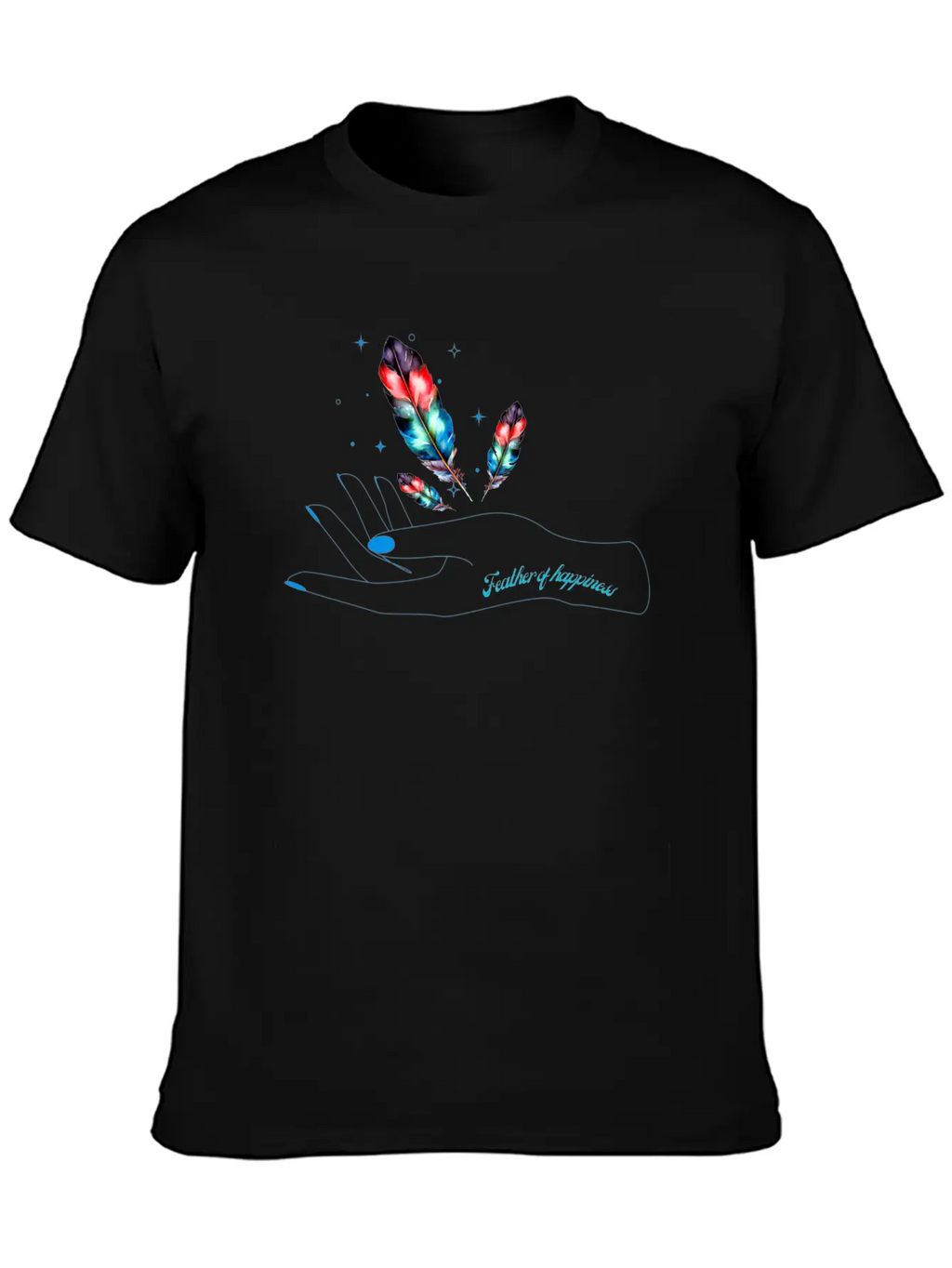 3Feather Of Happiness Unisex Cotton Tee – Relaxed Fit For Any Occasion