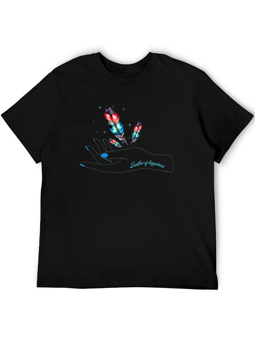 3Feather Of Happiness Unisex Cotton Tee – Relaxed Fit For Any Occasion
