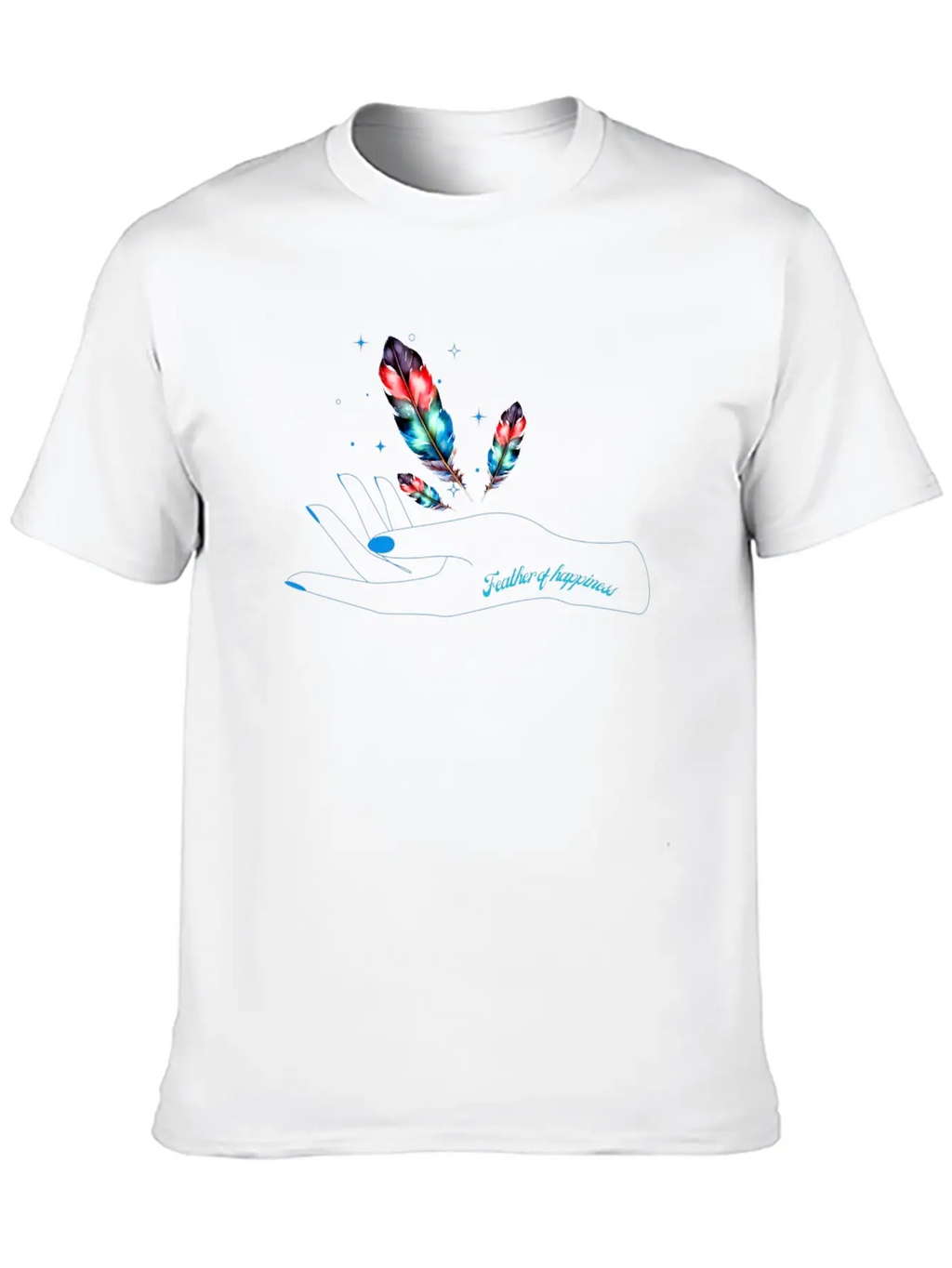 3Feather Of Happiness Unisex Cotton Tee – Relaxed Fit For Any Occasion