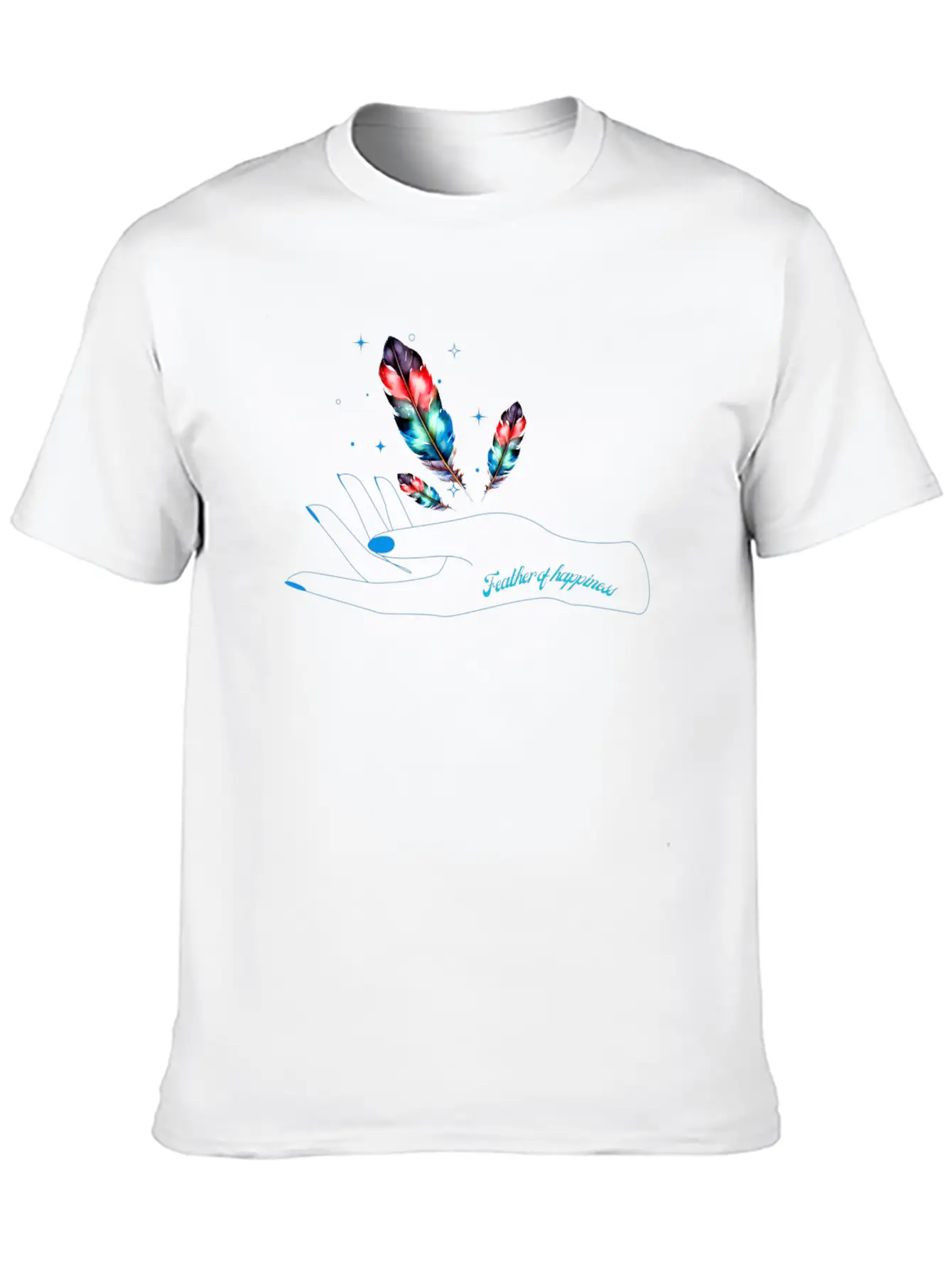 3Feather Of Happiness Unisex Cotton Tee – Relaxed Fit For Any Occasion