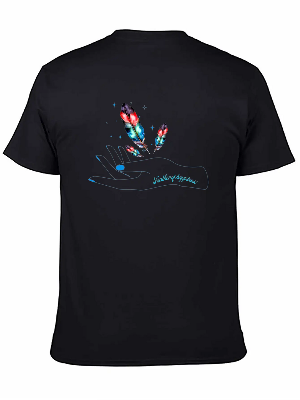 3Feather Of Happiness Unisex Cotton Tee – Relaxed Fit For Any Occasion