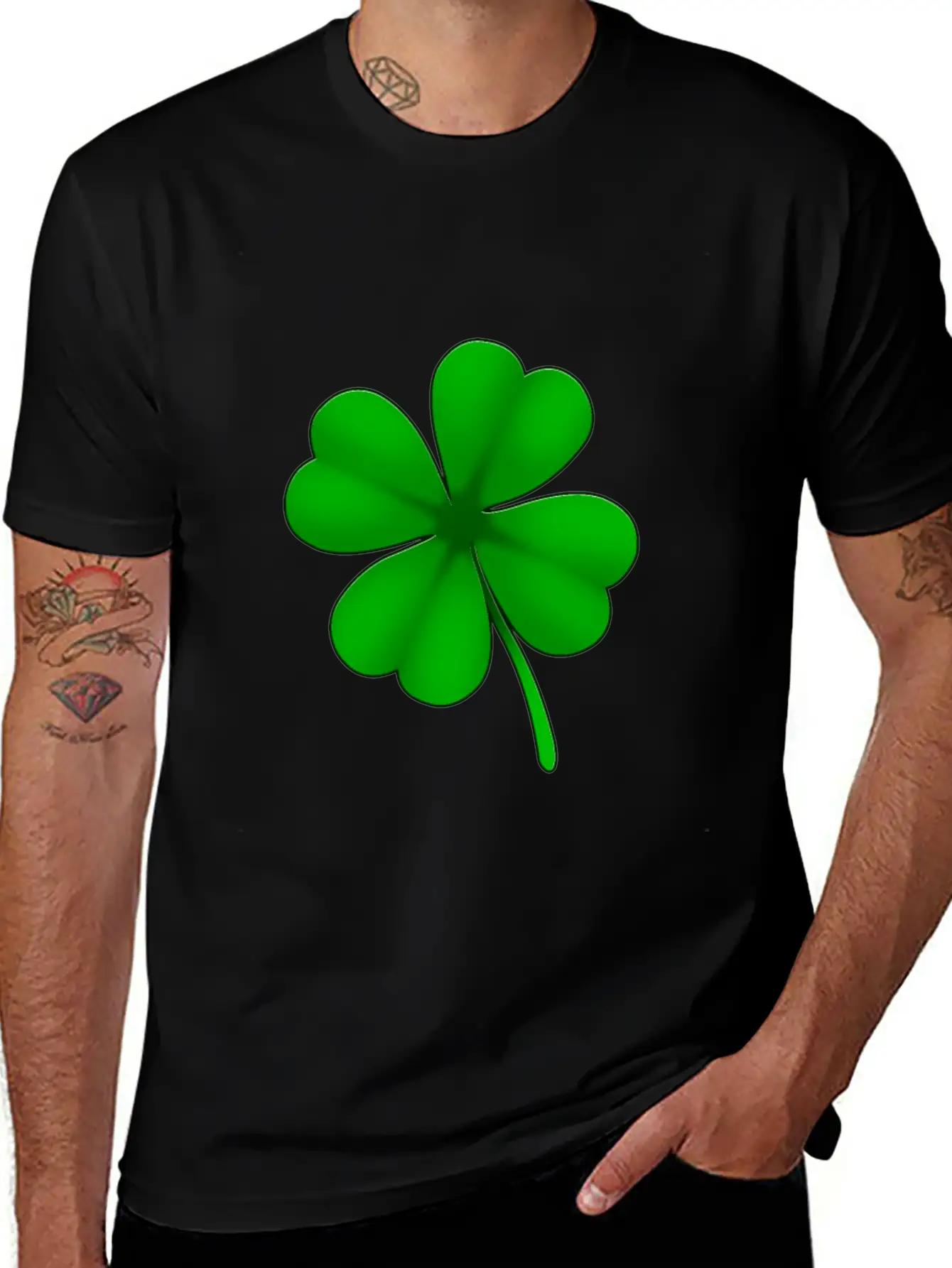 4 Leaf Clover Unisex Casual T-Shirt – Clean Design For Daily Comfort