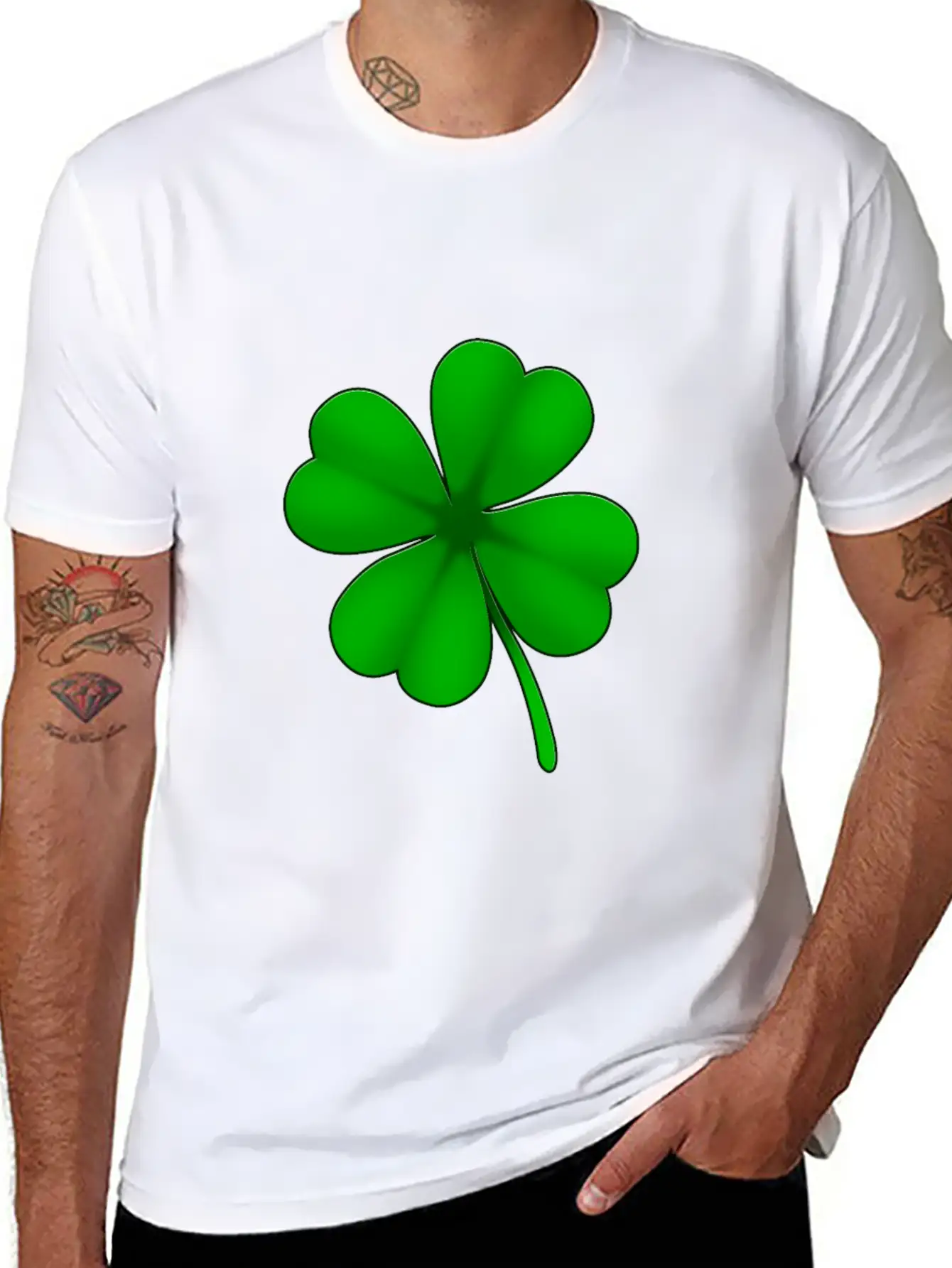 4 Leaf Clover Unisex Casual T-Shirt – Clean Design For Daily Comfort