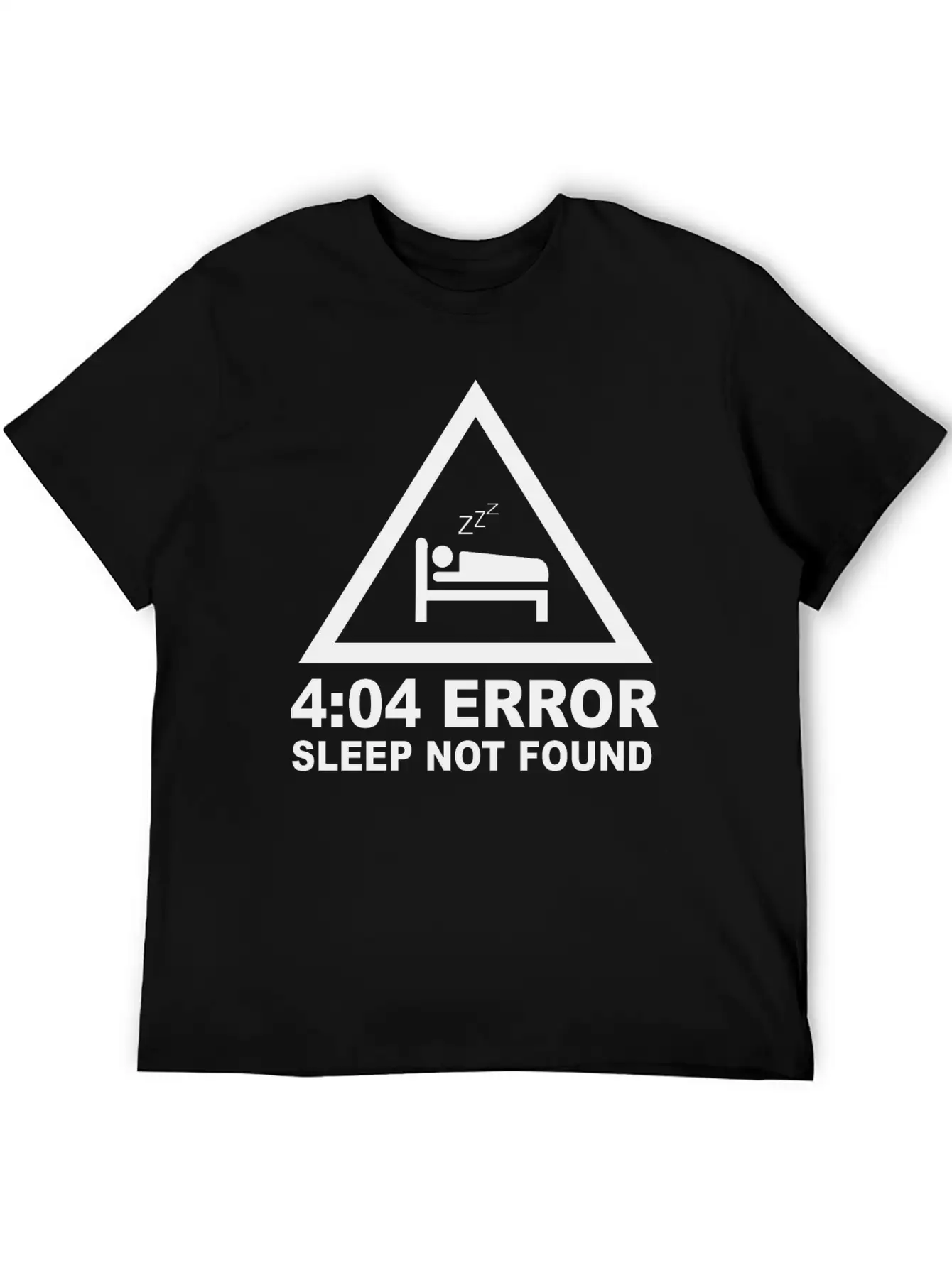 404 Eror Sleep Not Found Classic Crew Neck Graphic Tee – Everyday Minimal Look