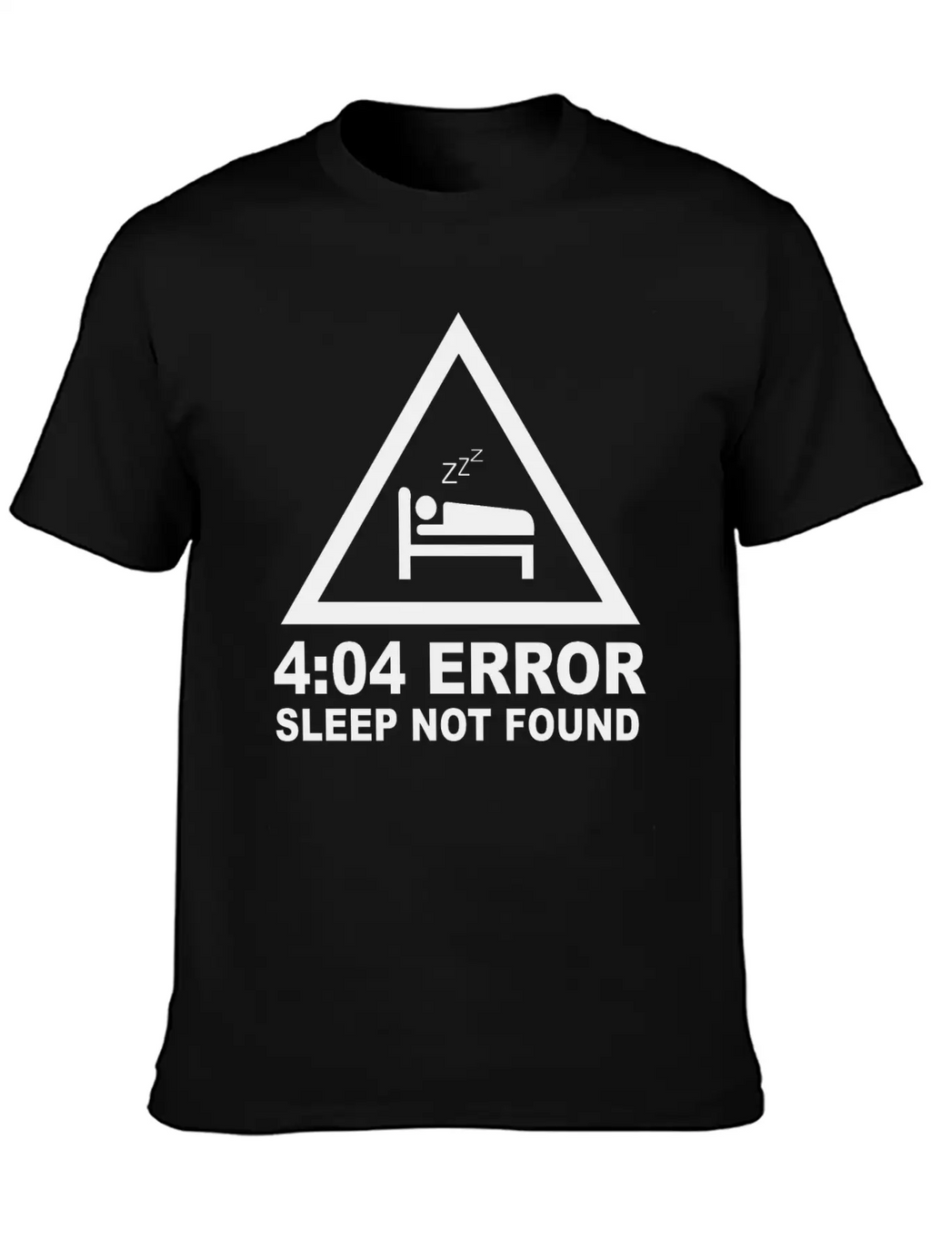 404 Eror Sleep Not Found Classic Crew Neck Graphic Tee – Everyday Minimal Look