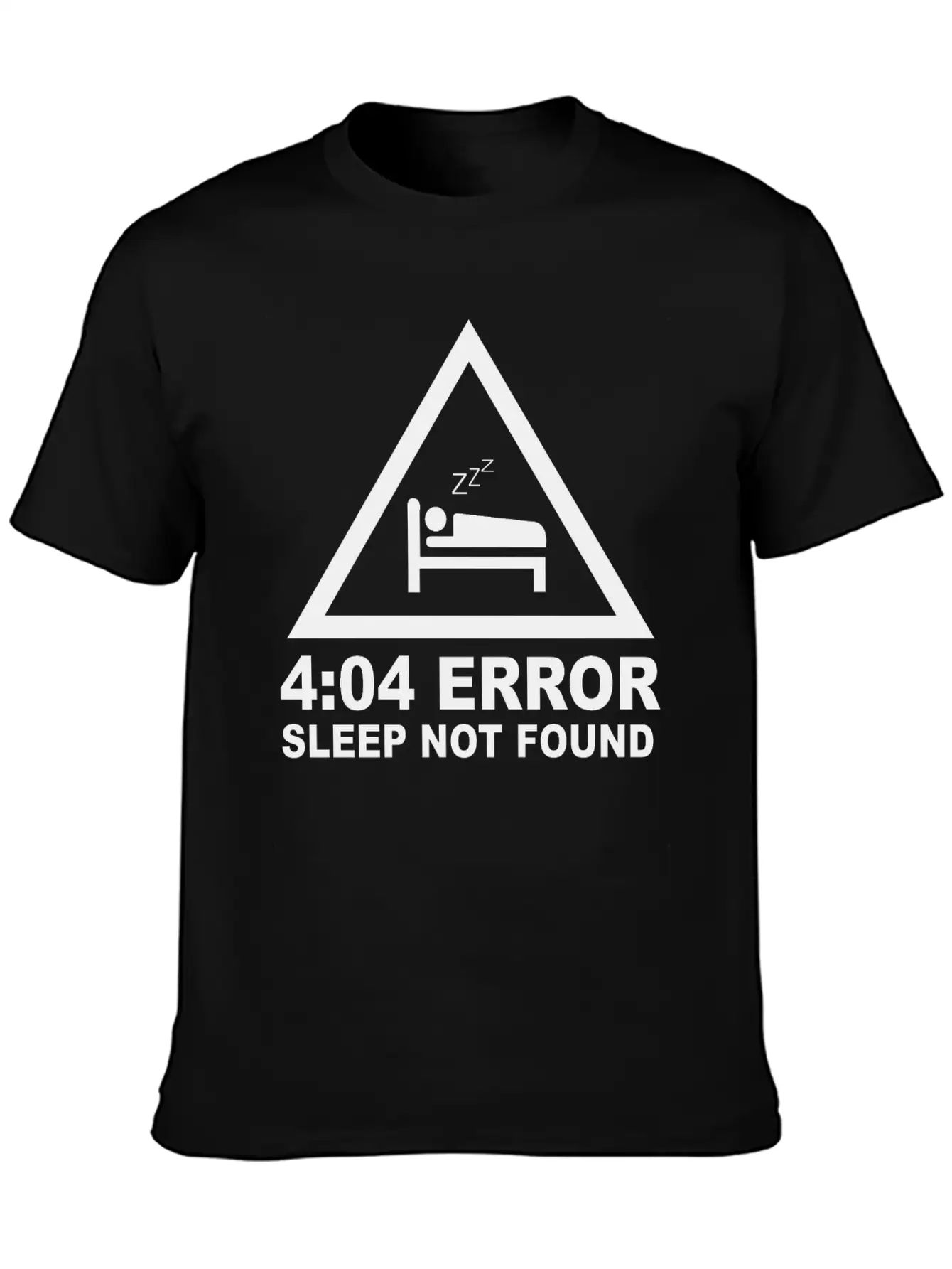 404 Eror Sleep Not Found Classic Crew Neck Graphic Tee – Everyday Minimal Look
