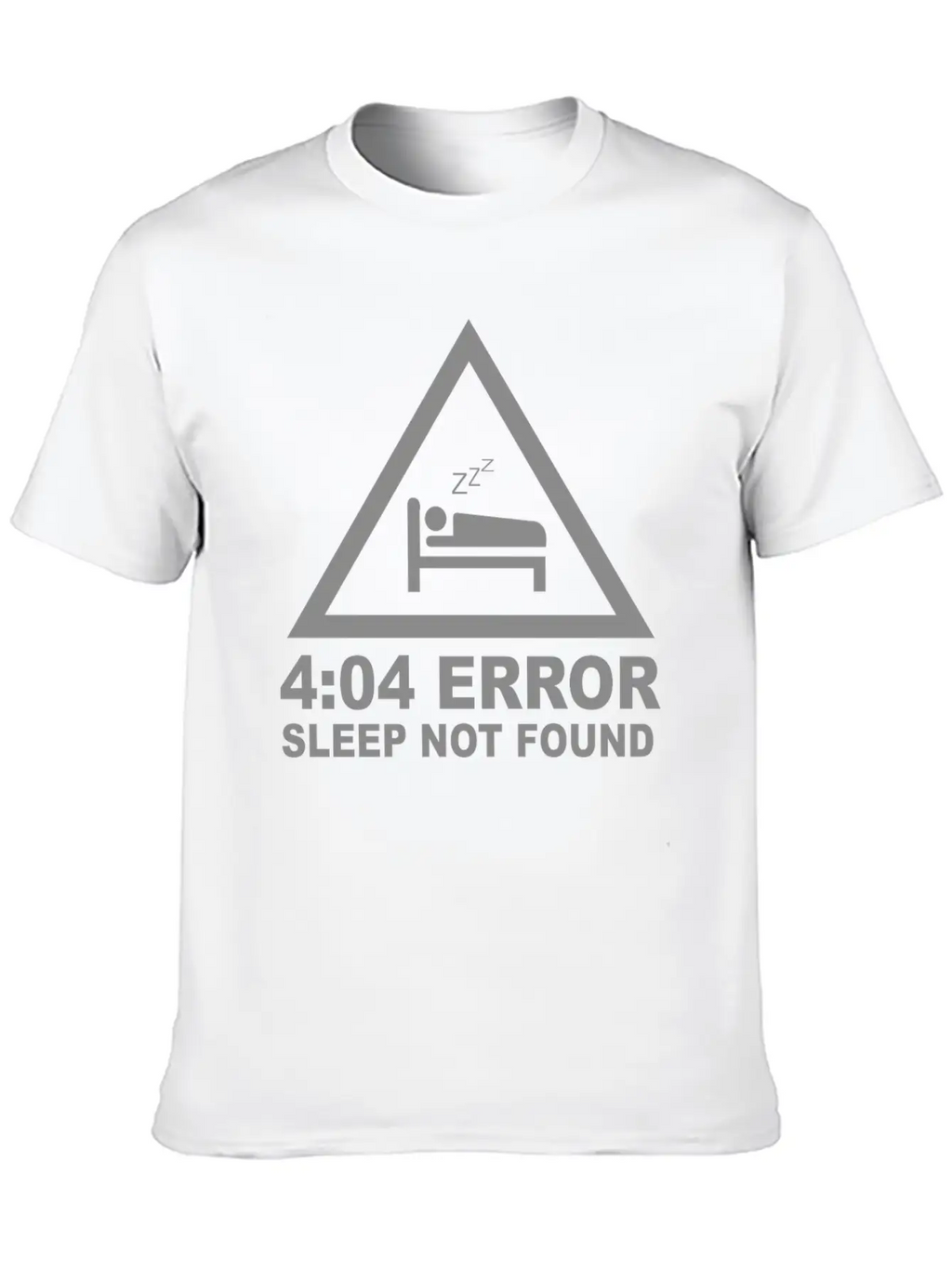 404 Eror Sleep Not Found Classic Crew Neck Graphic Tee – Everyday Minimal Look